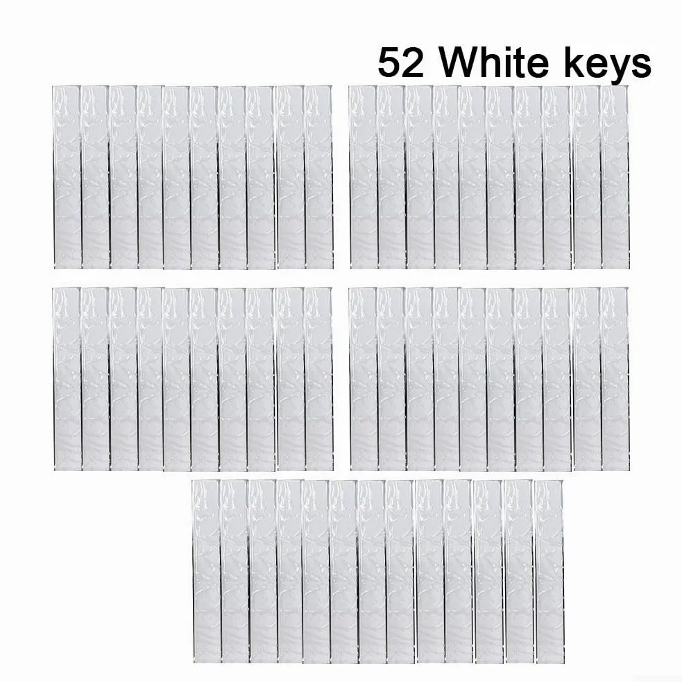 Kit per tastiera pianoforte, set di ricambio per 52/36/88 tasti, nero lucido o bianco (A)