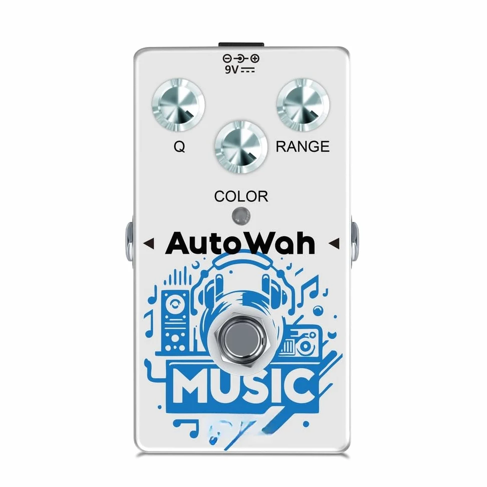 Pedale effetto Wah per chitarra Rowin RE-08 con alloggiamento in lega di zinco che garantisce una struttura solida e una risposta wah coerente