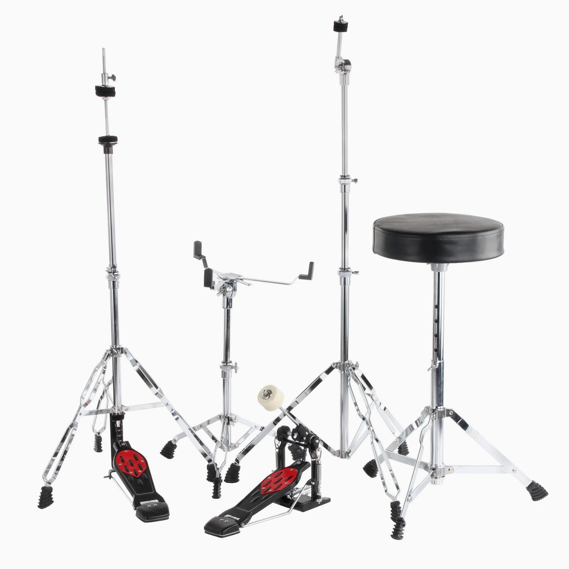 XDrum Semi 22" Standard Batteria Midnight Black - 22" BD, 12" TT, 13" TT, 16" FT, 14" SD - incl. Scuola - Nero