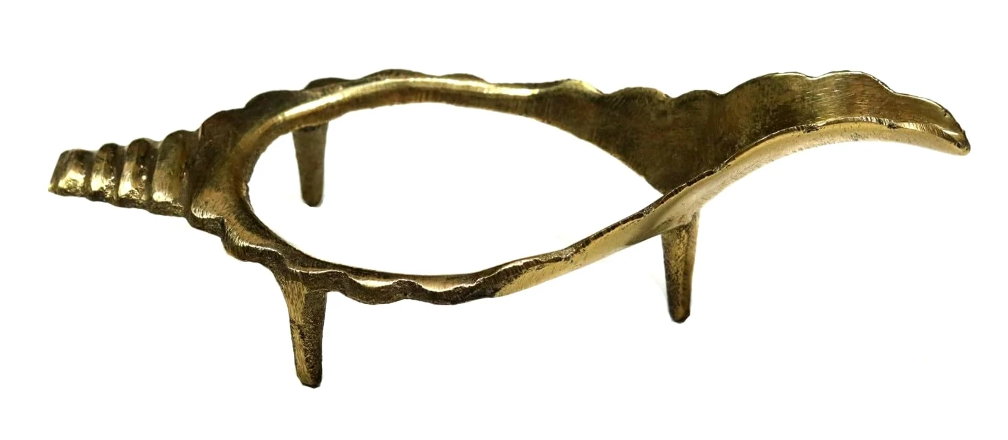 ASHIRWAD Ottone Shankh Stand valampuri Sangu Shankha Dakshinavarti Vamavarti Metallo (Stand-5)