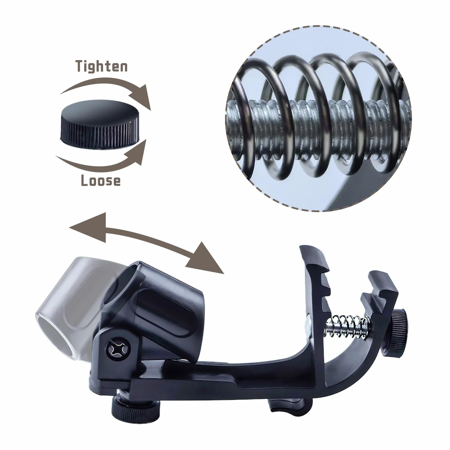 4 clip per microfono a tamburo regolabile, antiurto, supporto per microfono universale, per microfono da 18 – 28 mm, clip per microfono antiurto