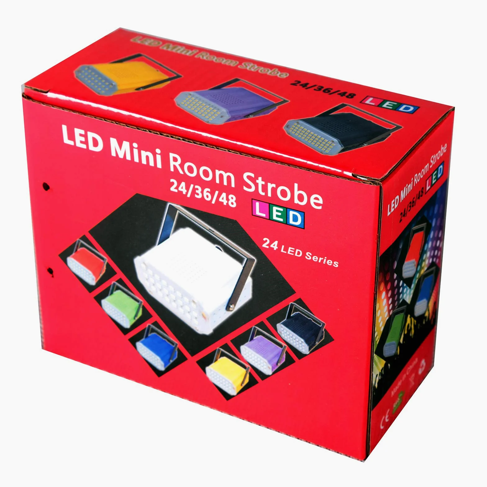 48 Led RGB Multicolore Strobo Discoteca Luce Stroboscopica con Telecomando per Casa, Mini Led Strobe Lights Luci Stroboscopiche per Festa, Lampada Stroboscopica Discoteca Intermittenza Stroboscopio