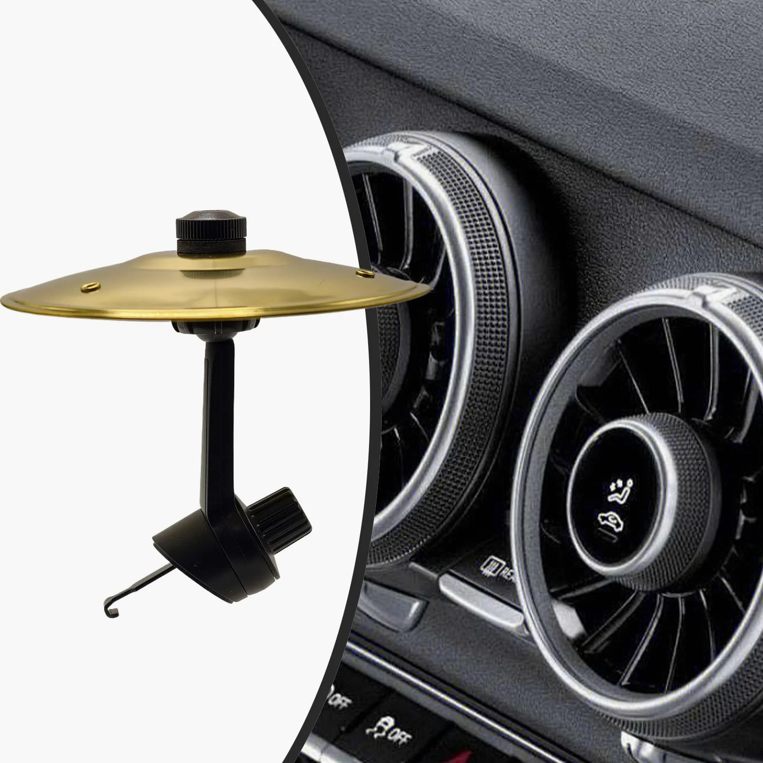 Car Drum, Low Volume Crash Drums, 5.51x5.51x5.31 Inches Percussion Equipment for Live Performance Recording Studio Marching Band Multi-Purpose Drumming Accessory