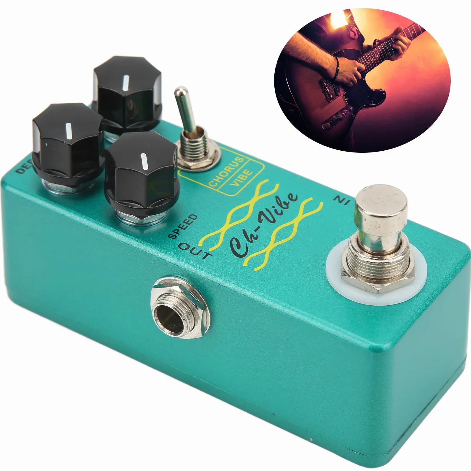 Pedale vibrato Chorus, pedali per chitarra elettrica True Bypass per la musica