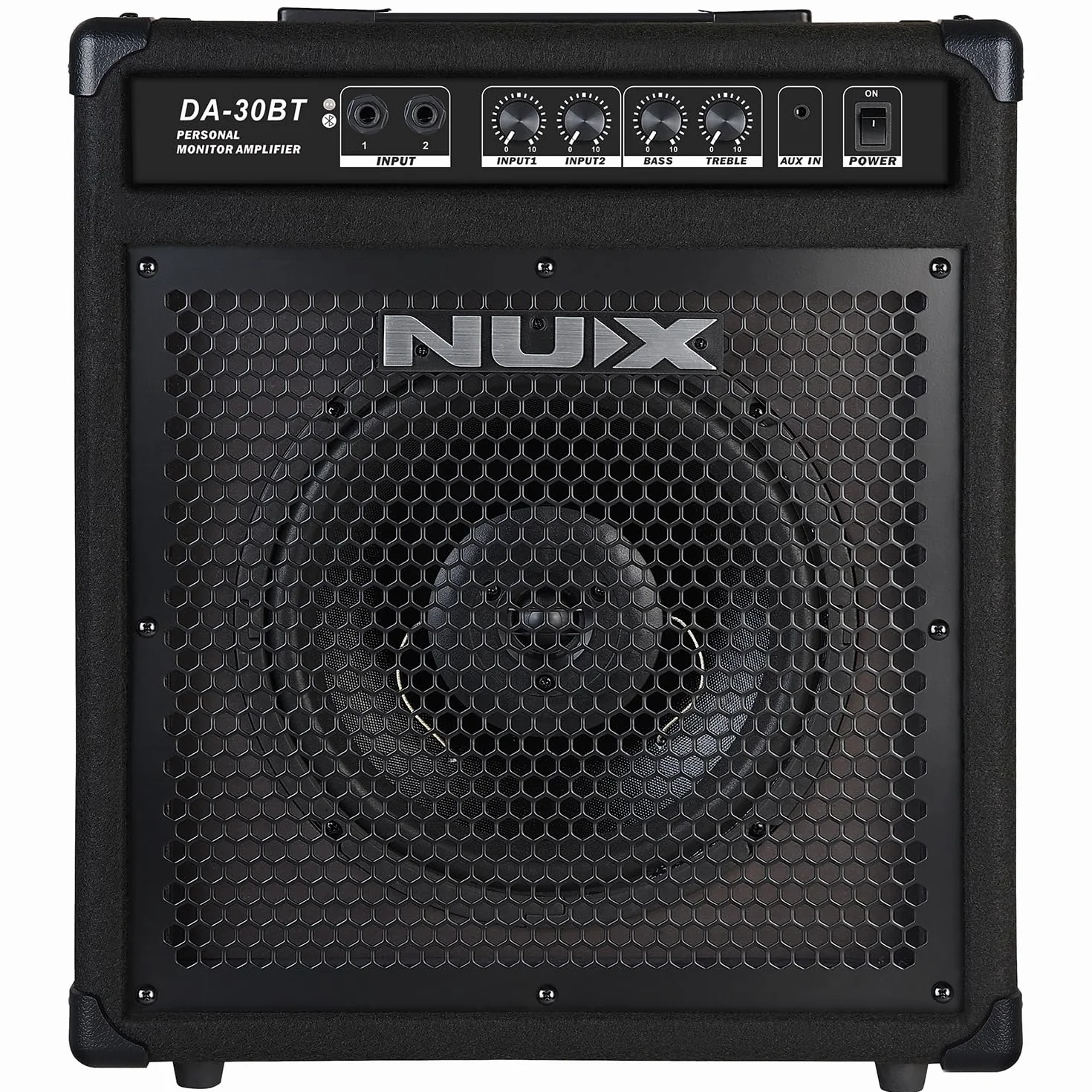 NUX DA-30BT - Altoparlante per batteria, amplificatore per monitor personale, 30 Watt, portatile, Bluetooth per batteria elettronica