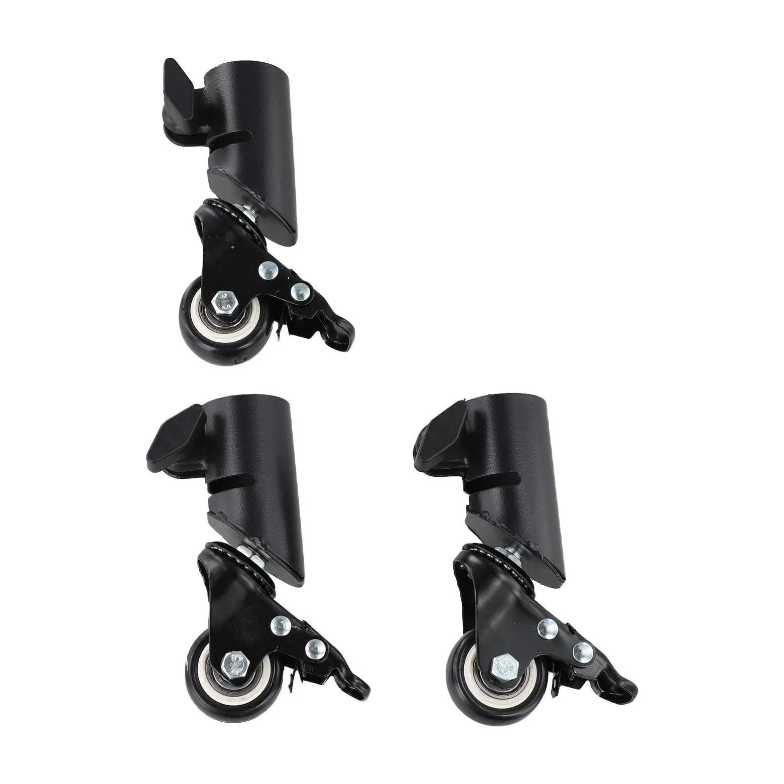 Rotelle per treppiedi per altoparlanti, confezione da 3, per staffa in metallo a forma di L, capacità di carico 30 kg, 40 mm, silenziose rotelle per altoparlanti PA