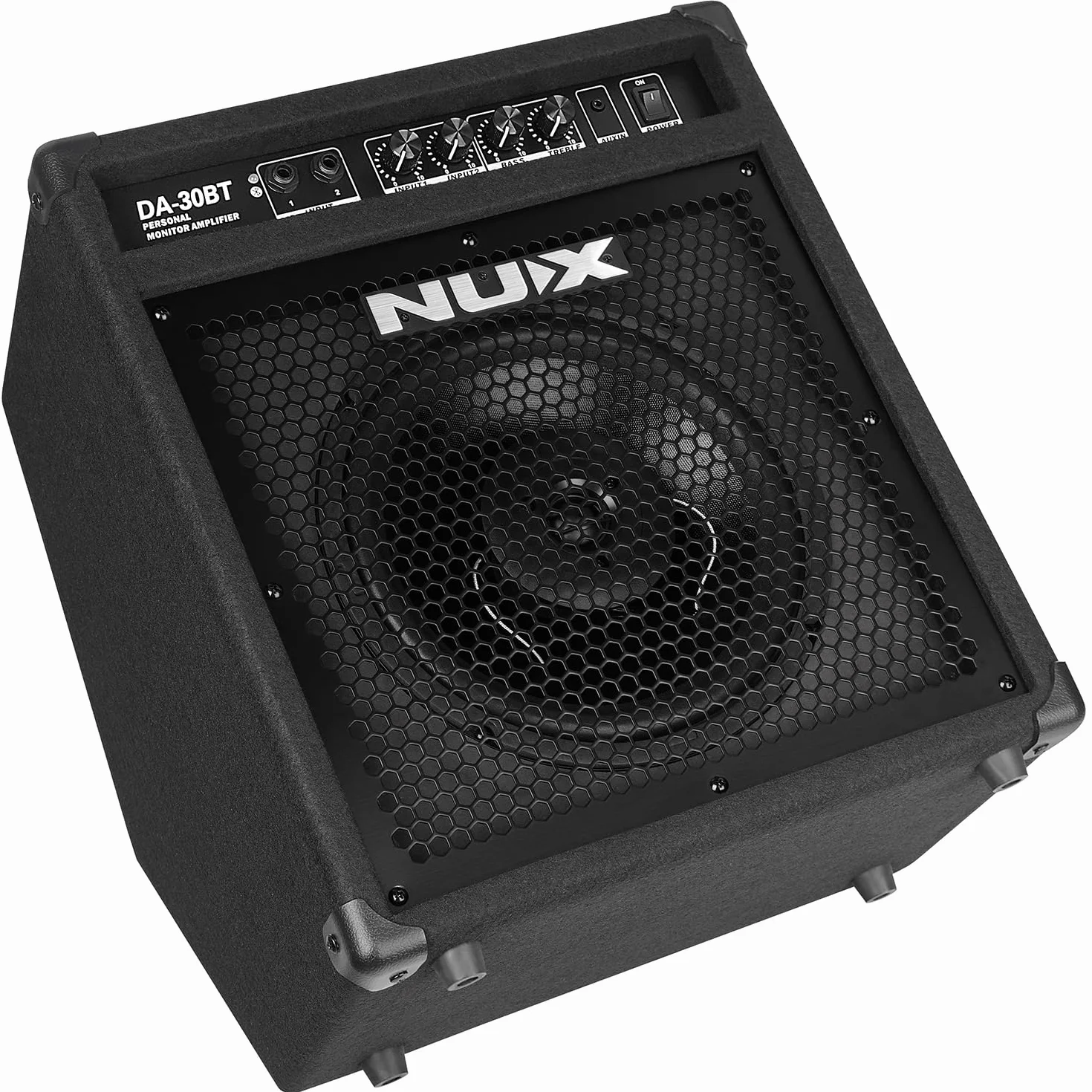 NUX DA-30BT - Altoparlante per batteria, amplificatore per monitor personale, 30 Watt, portatile, Bluetooth per batteria elettronica