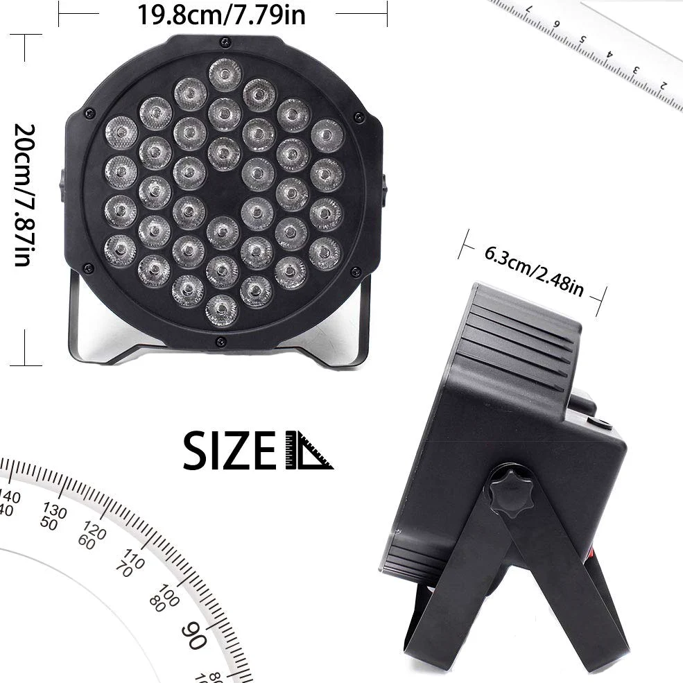 4 pezzi luce UV nera, faretto a luce nera DMX512 con telecomando per discoteca DJ party club KTV matrimonio Halloween bagliore fluorescente
