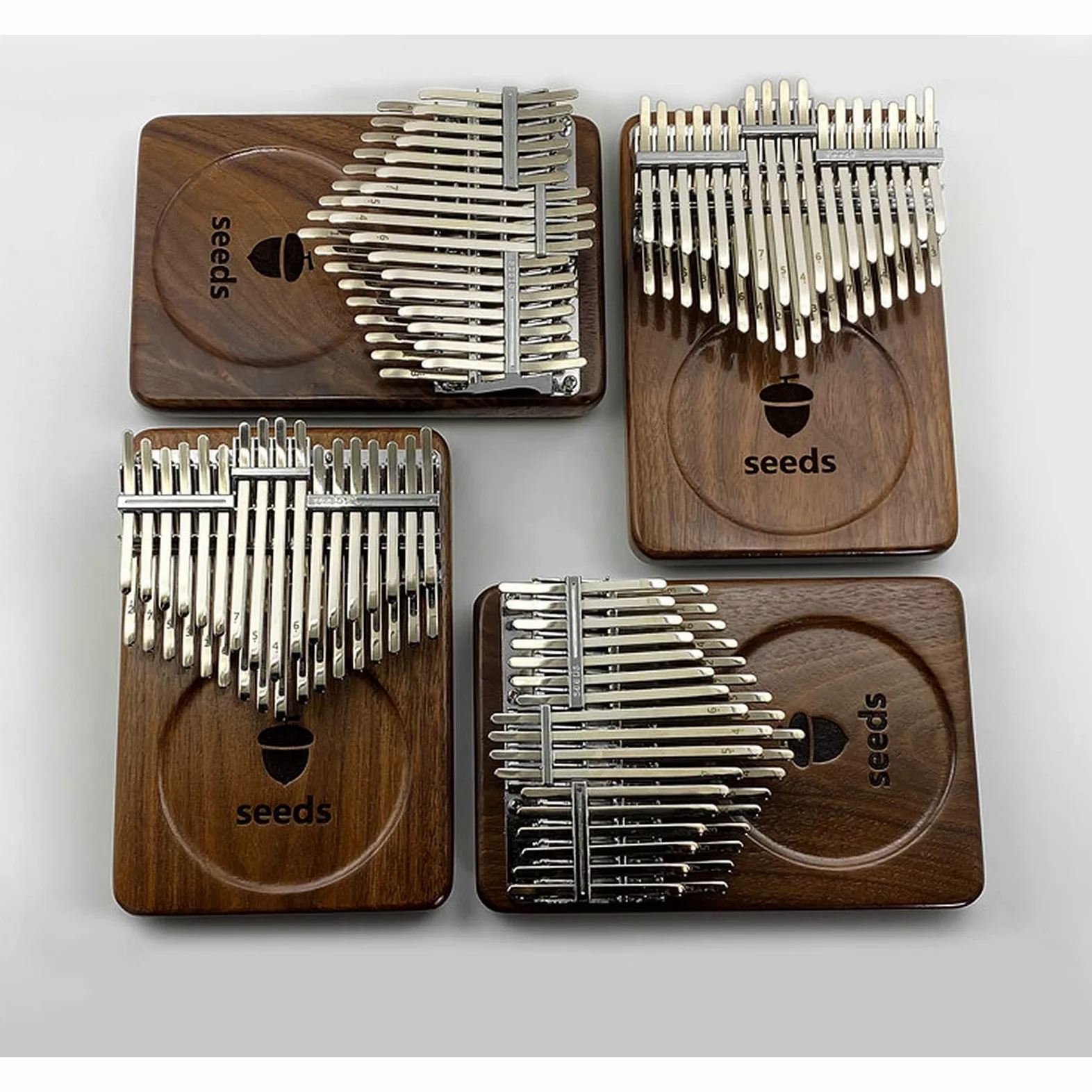 Seeds Kalimba 34 Key Chromatic Thumb Piano Pisces C Tuned,Double Layer Flat Board Black Noce Strumenti musicali Idea regalo per bambini, adulti, principianti e professionisti