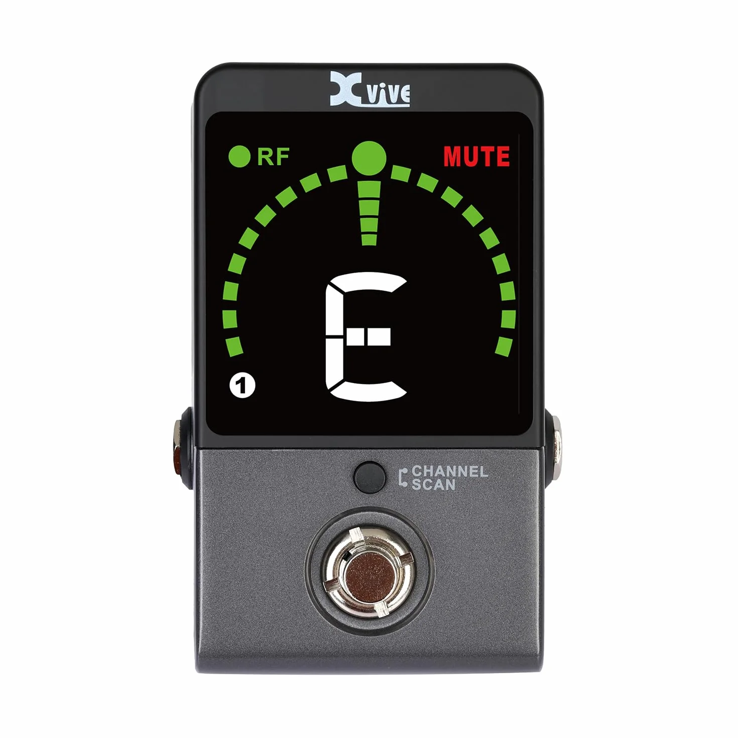 Xvive - P58 - Sistema a Pedale Wireless per Chitarra Basso Acustica - Trasmettitore a 5,8 GHz e ricevitore a pedale con accordatore cromatico, compatibile con pickup attivi o passivi piezoelettrica