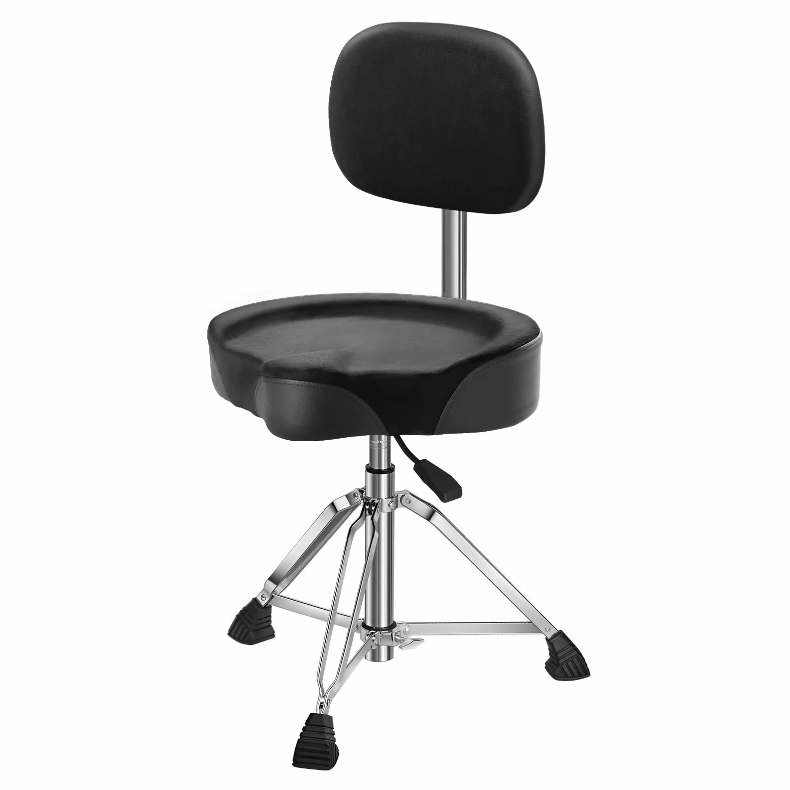 Drum Throne con schienale imbottito sedia per tamburo idraulico regolabile in altezza sgabello per batteria con bassi stabili Comodo sedile per batteria in memory foam per batteristi adulti