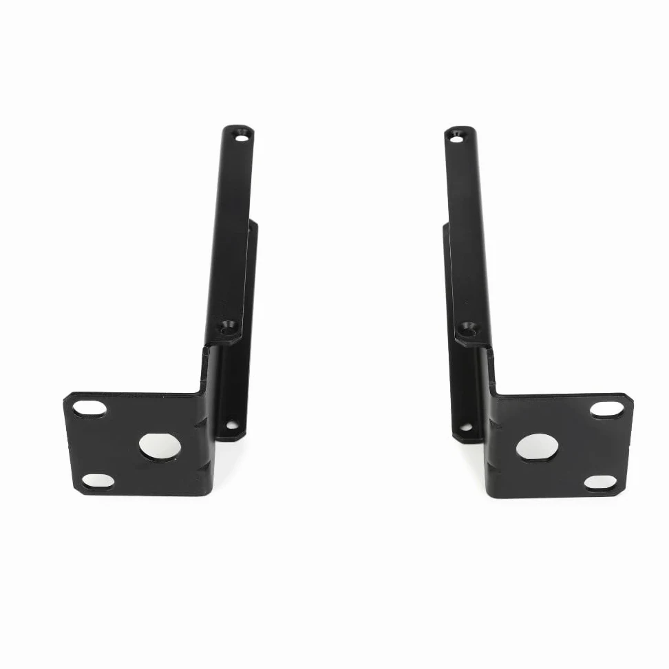 Kit staffa di montaggio a rack 1U adatto per ricevitori microfonici wireless Shure SLX4 SLXs SLXD4, kit di montaggio a doppio rack in metallo, nero