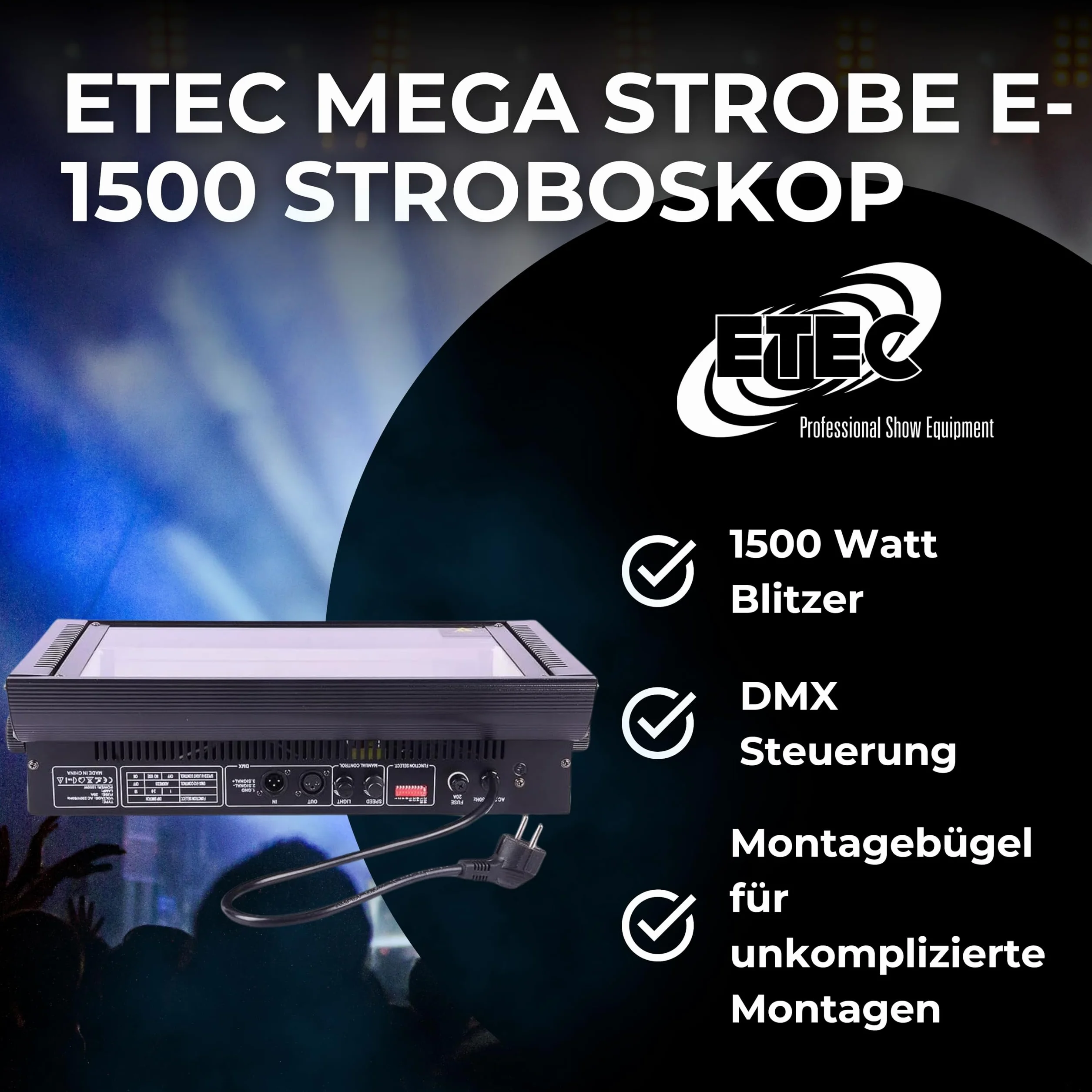 ETEC Mega Strobe E-1500 DMX stroboscopio