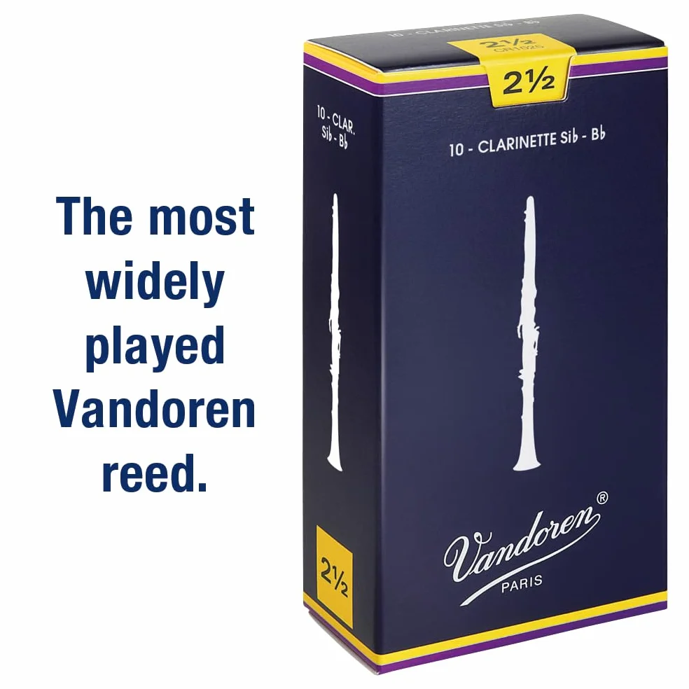 Vandoren Traditionnelles Boite De 10 Anches Clarinette Sib N.2,5
