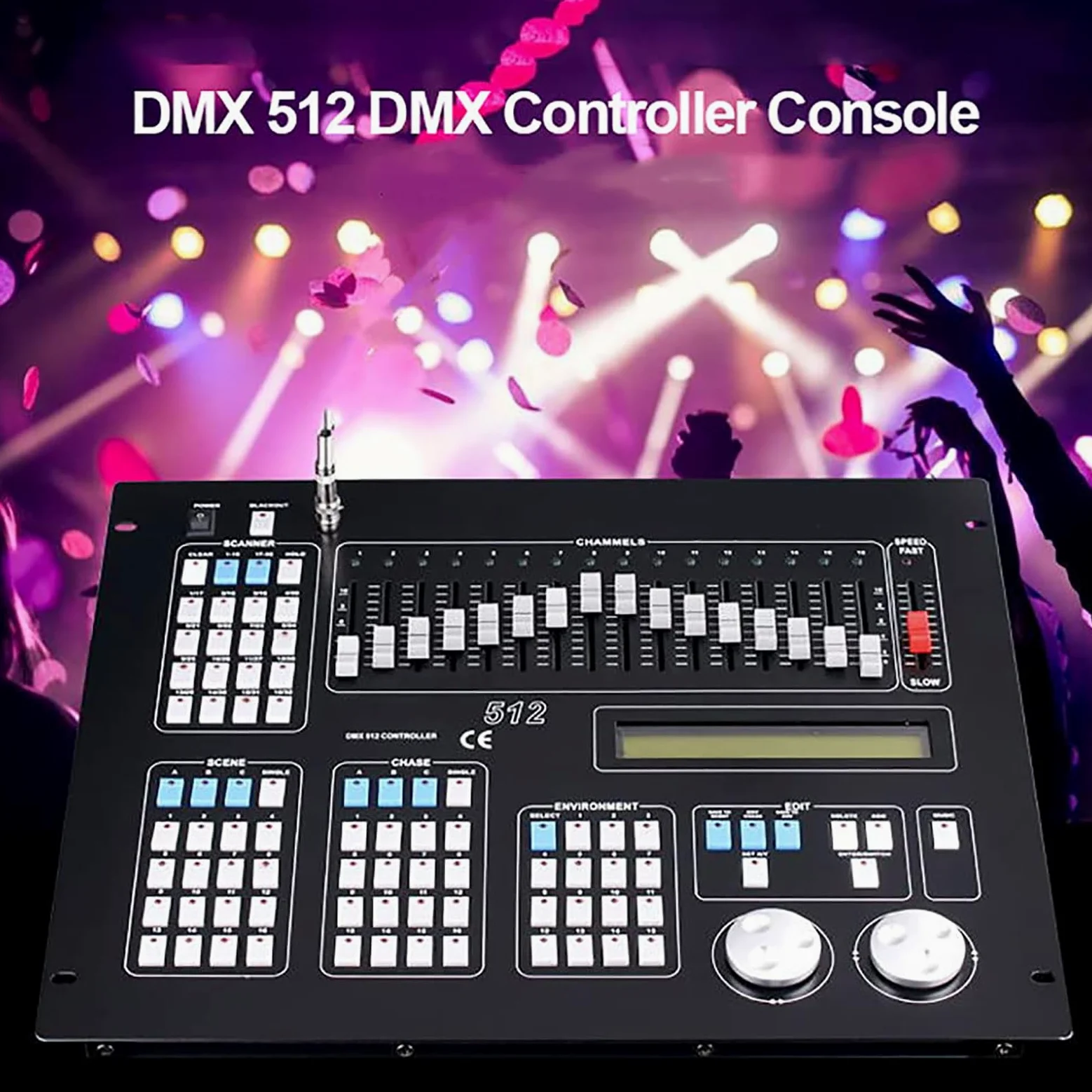 Controller DMX, Console DMX 512, Controller Illuminazione Discoteca Dj, Mixer Luci di Controllo Luci da Palco Professionali, Pannello Controller Console Illuminazione