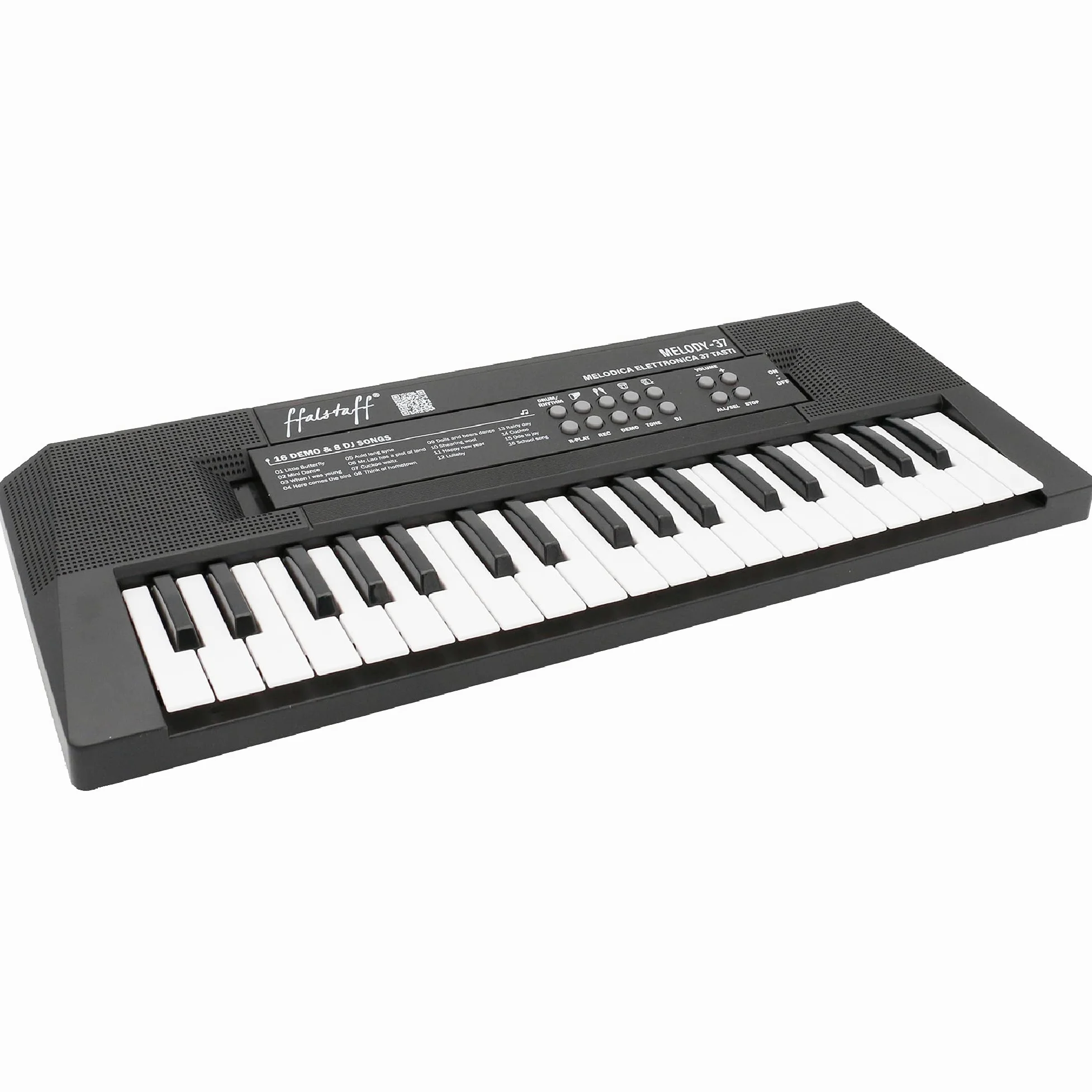 Melodica Elettronica ffalstaff 37 mini tasti con borsa con tracolla, Batterie Stilo e E-book "Suona la Tastiera" - Ottimo kit concepito per proteggere il tuo strumento durante il trasporto