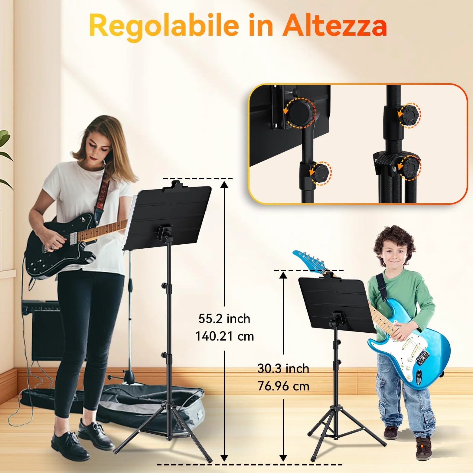 K KASONIC Leggio per spartiti pieghevole a doppio uso 2 in 1 e supporto per libri da tavolo con borsa da trasporto portatile e supporto per clip per spartiti