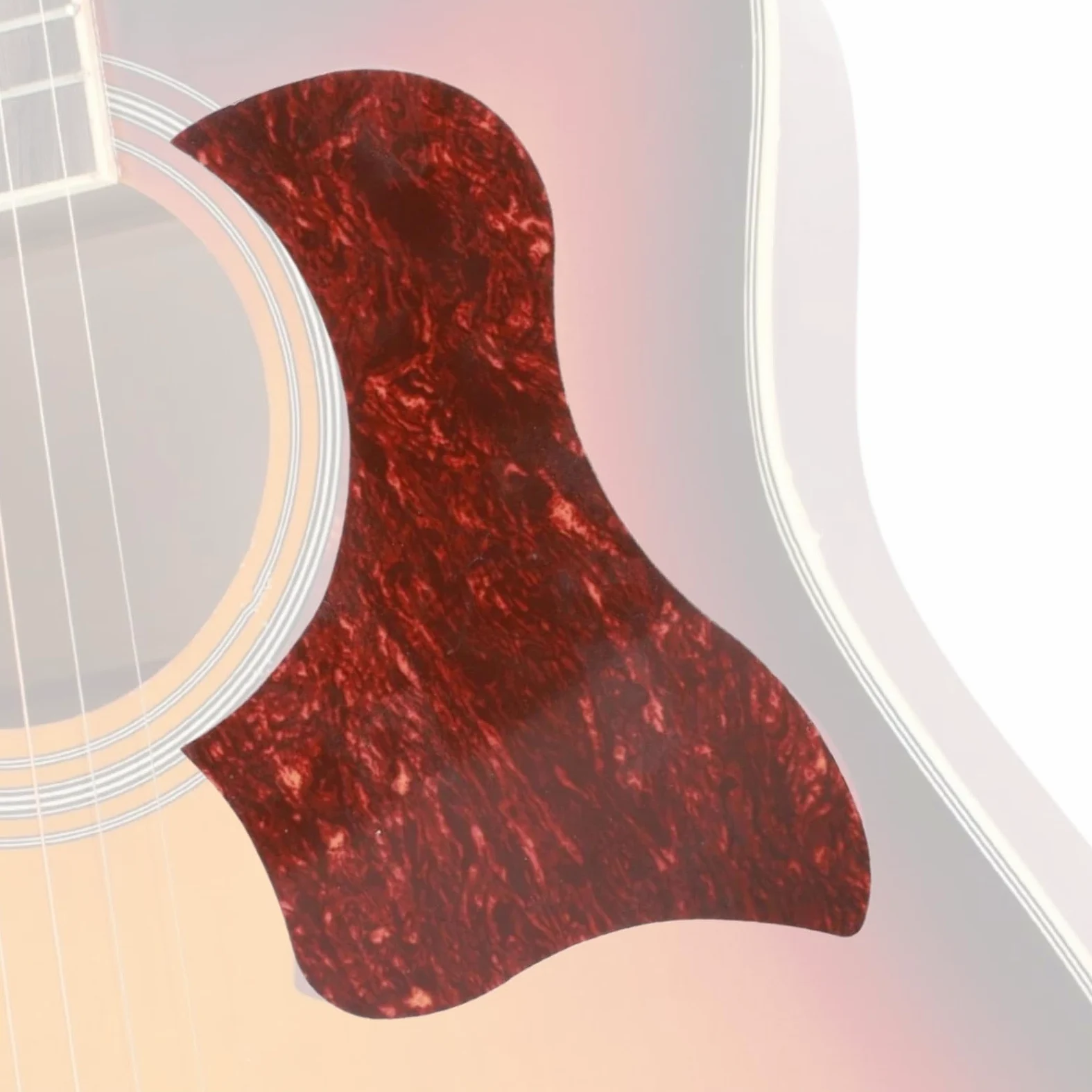 Battipenna per Chitarra Acustica, Adesivo Protettivo Design Anatra Tartarugata Rossa, PVC, Accessorio Universale per Chitarra Acustica Folk