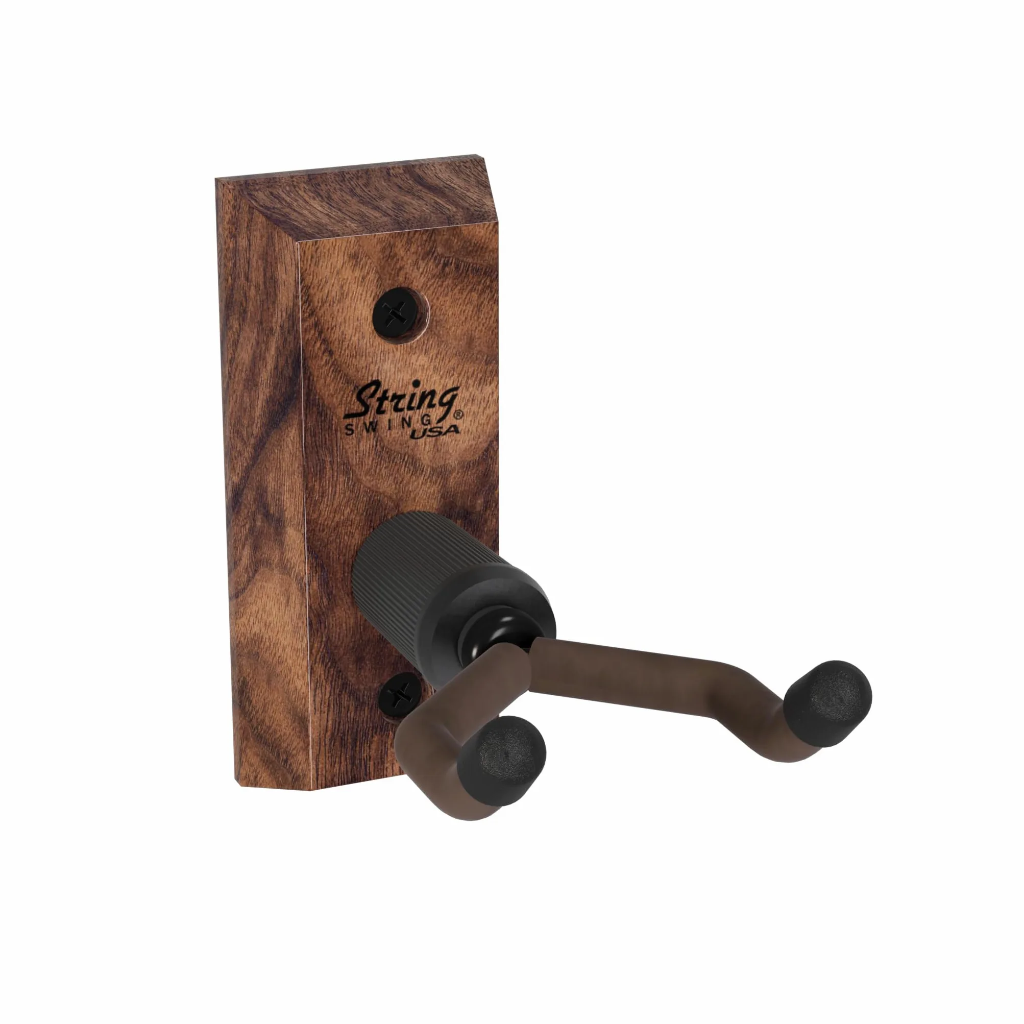 String Swing CC01UK-BW - Supporto da parete in legno per ukulele, prodotto negli Stati Uniti, colore: Noce Nero