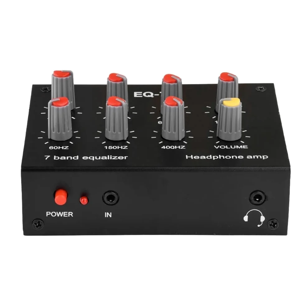 DC5-12V Equalizzatore Suono 7 Bande Regolazione dei Medii Alti Equalizzatore Digitale Preamplificatore Audio Regolabile per Cuffie