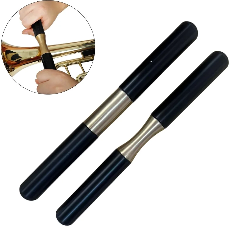 Rullo a pressione per sassofono, strumento di riparazione per tromba e trombone, accessorio per la manutenzione degli strumenti in ottone con manico in mogano, per riparare irregolarità e danni ai