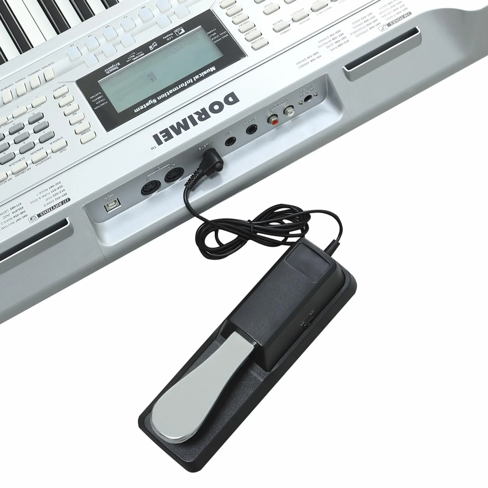 Pedale Sustain per Pianoforte, Non-Slip Damper Pedal, Pedale Sustain per Tastiera Keyboard, per Tastiera Elettronica, Pianola, Pianoforte Digitale, con fondo Antiscivolo, Connettore da 6.5​​mm