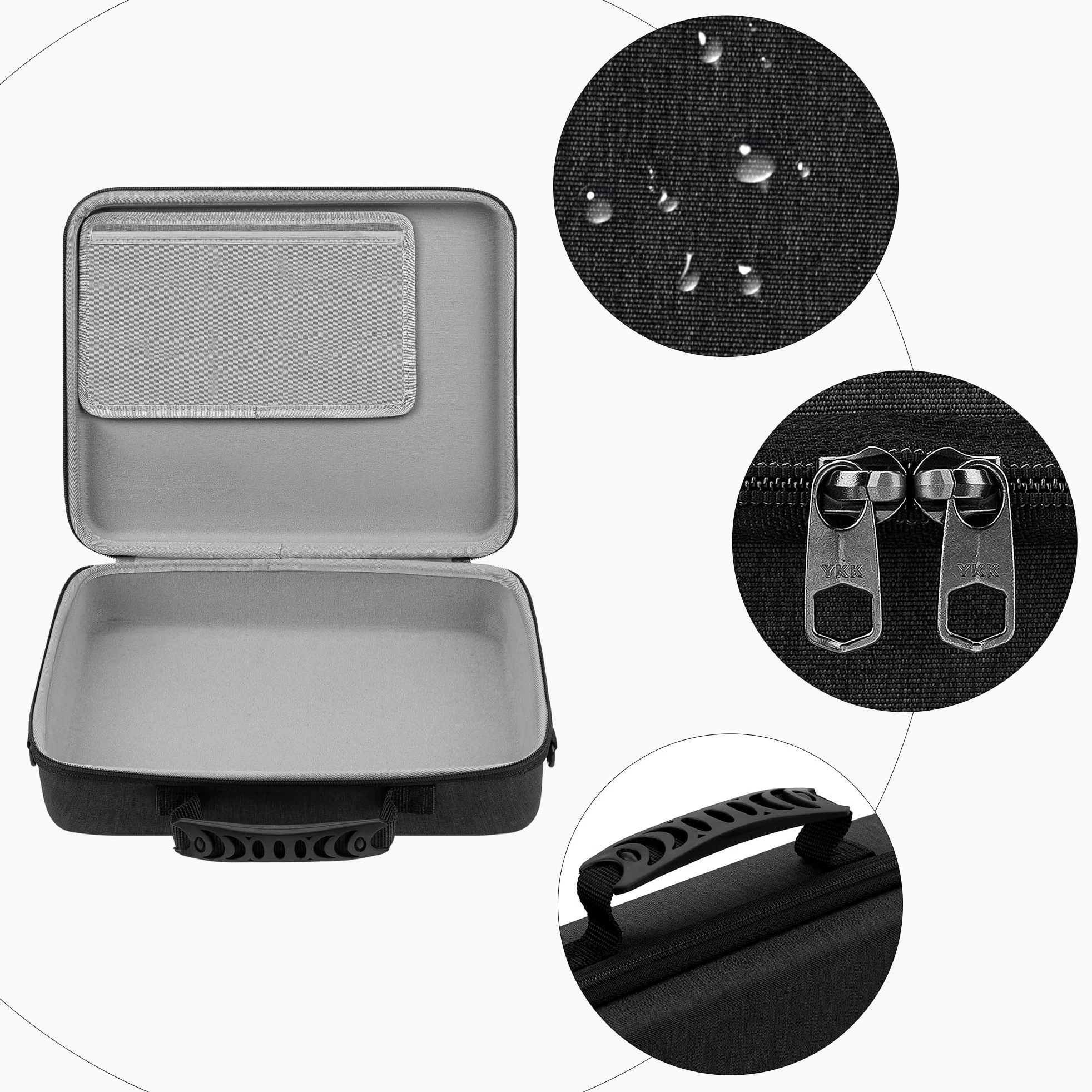 GEEKRIA Custodia per trasporto interfaccia audio, compatibile con Elektron Tonverk, borsa da viaggio rigida in EVA (grigio scuro)