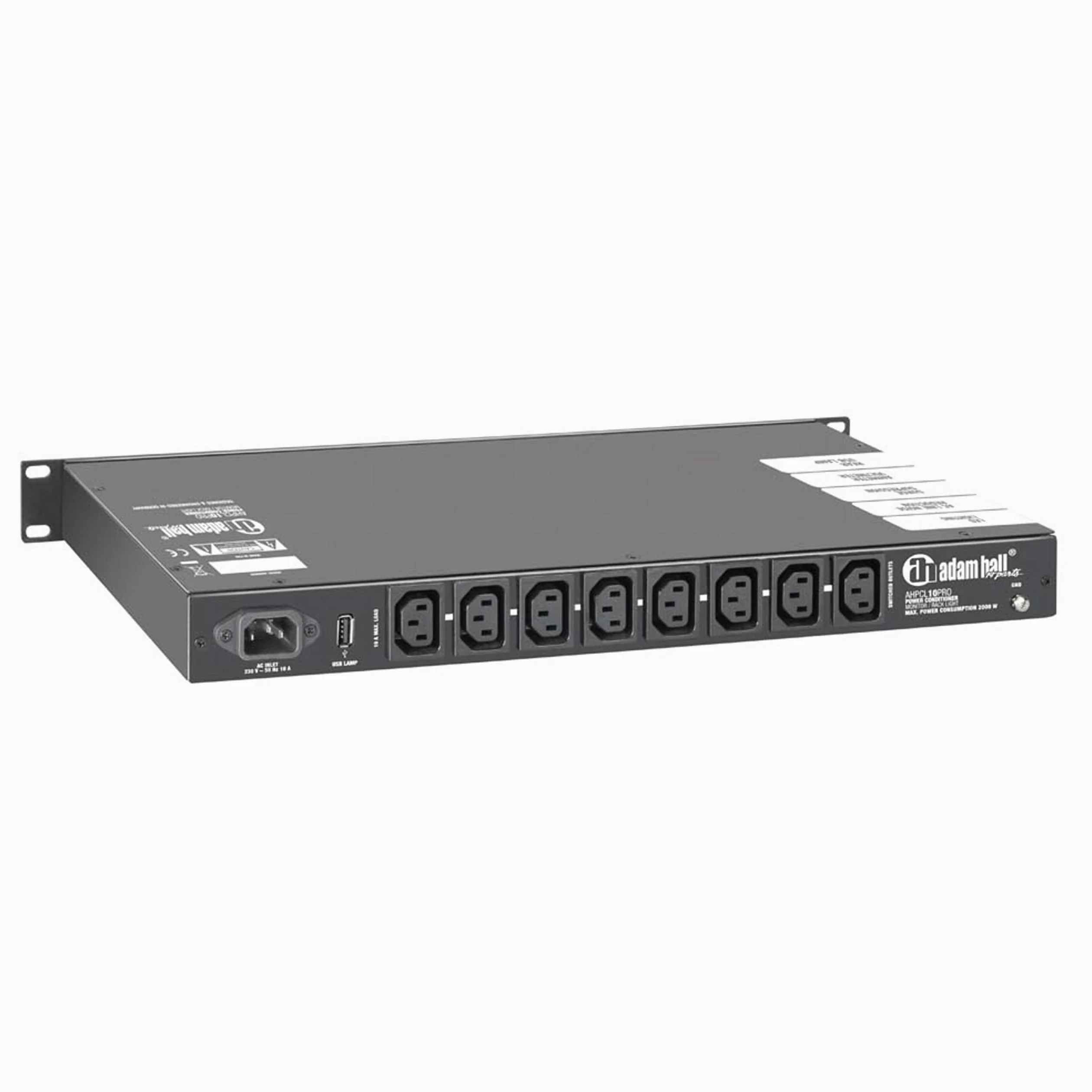 Adam Hall 19" Parts PCL 10 PRO - Regolatore di tensione con illuminazione rack, display, voltometro e amperometro
