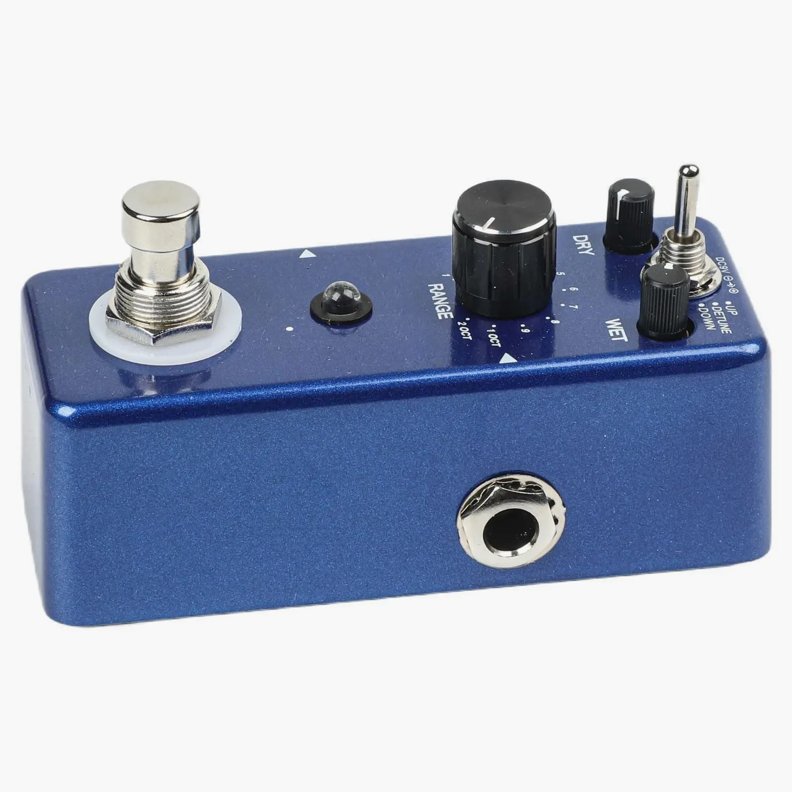 Rowin LEF-3807 - Pedale per armonizzatore per chitarra, Digital Pitch Shifter con modalità Detune Chorus, effetto polifonico, True Bypass, blu