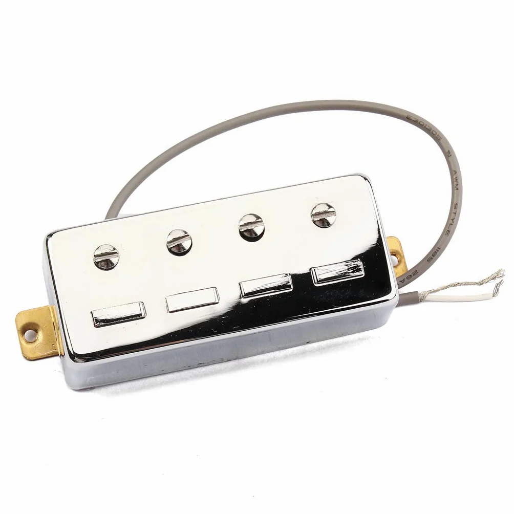 Alnicov Pickup Humbucker per basso a 4 corde, argento