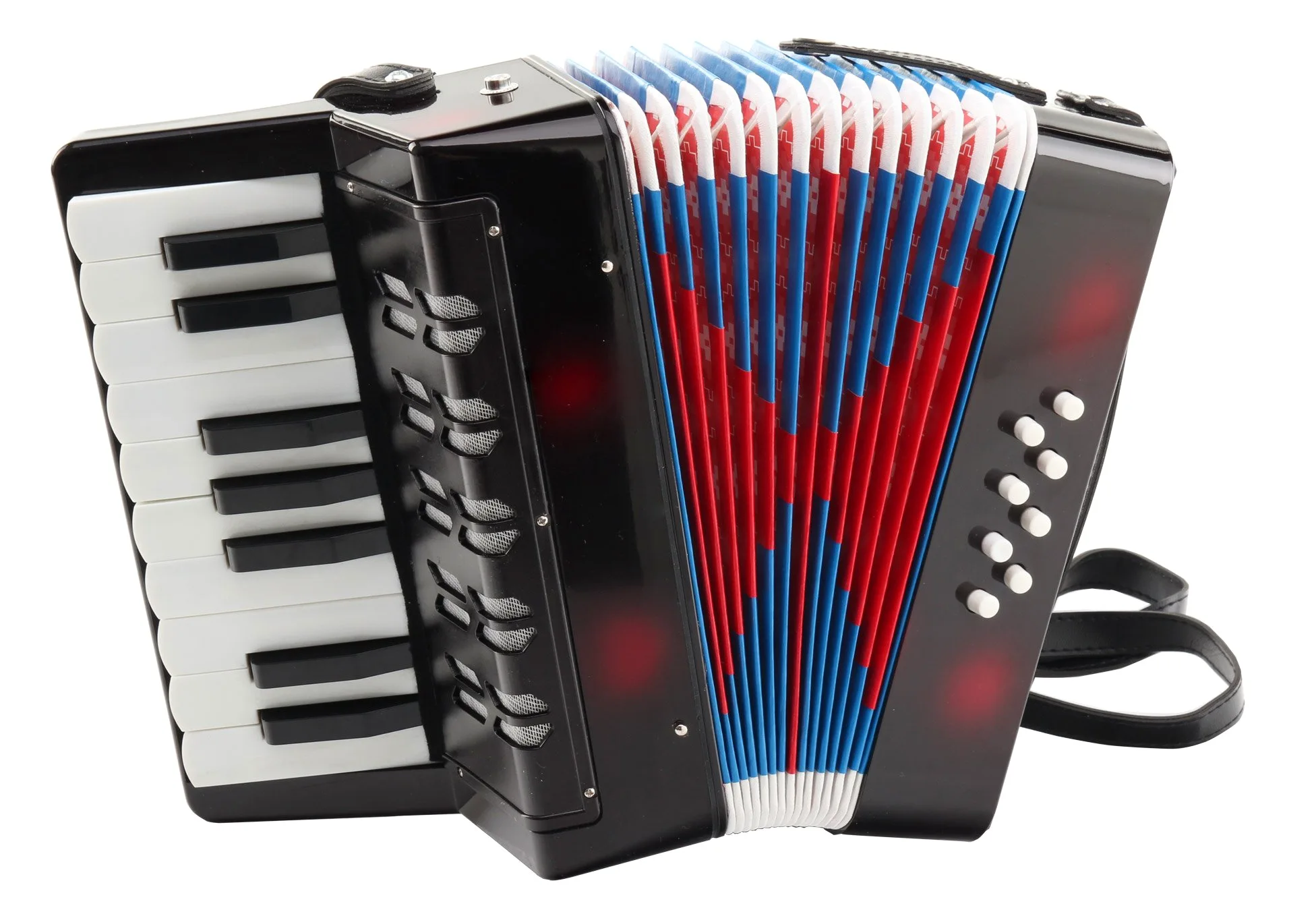 Classic Cantabile Bambino Set di Fisarmonica per Bambini (Fisarmonica per bambini 8 bassi con 17 toni, borsa e tracolla incl. leggio e scuola) Nero