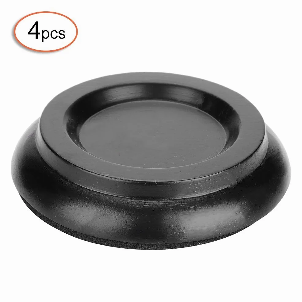 Dilwe Pattini per Pianoforte Dritto, 4 Pattini Rotondi in Legno, Accessorio per Pianoforte Dritto