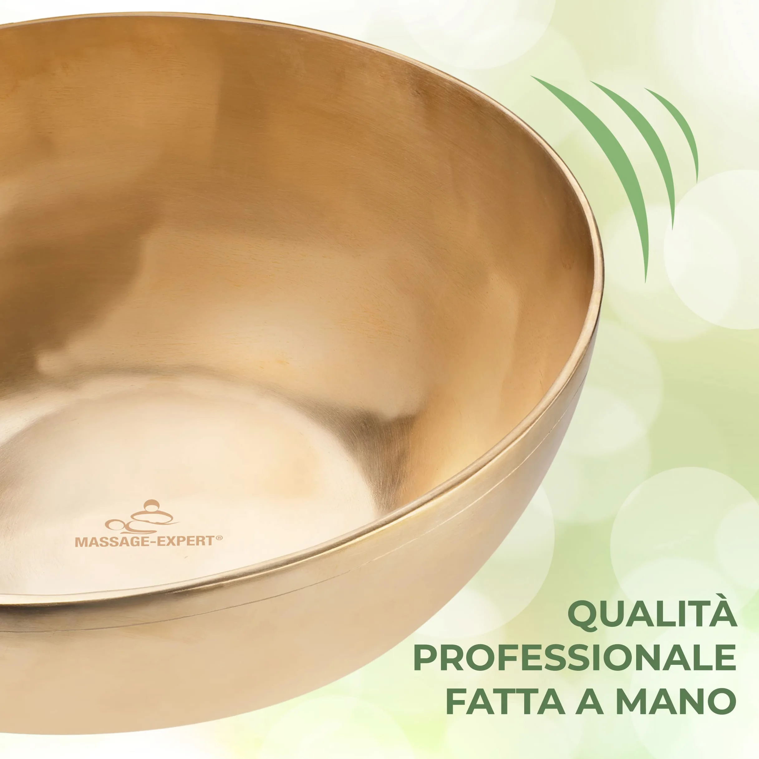 MASSAGE-EXPERT Campana Tibetana Universale, Ø 21,5 cm, 950 gr - Ampio spettro sonoro per un efficace massaggio sonoro e musicoterapia in tutto il corpo, Qualità eccezionale