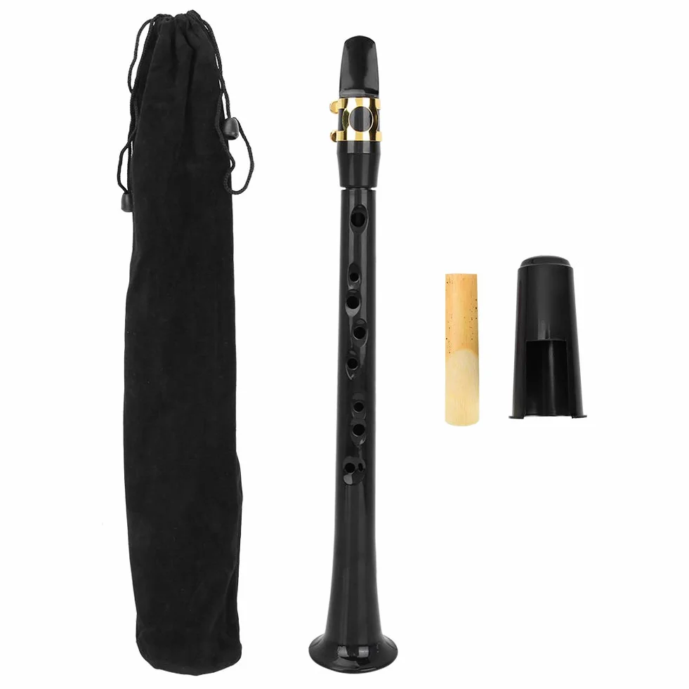 Sax Semplice, Sassofono Portatile Tascabile da Pratica con Borsa per Ance, Mini Sassofono Strumento a Fiato in Sib