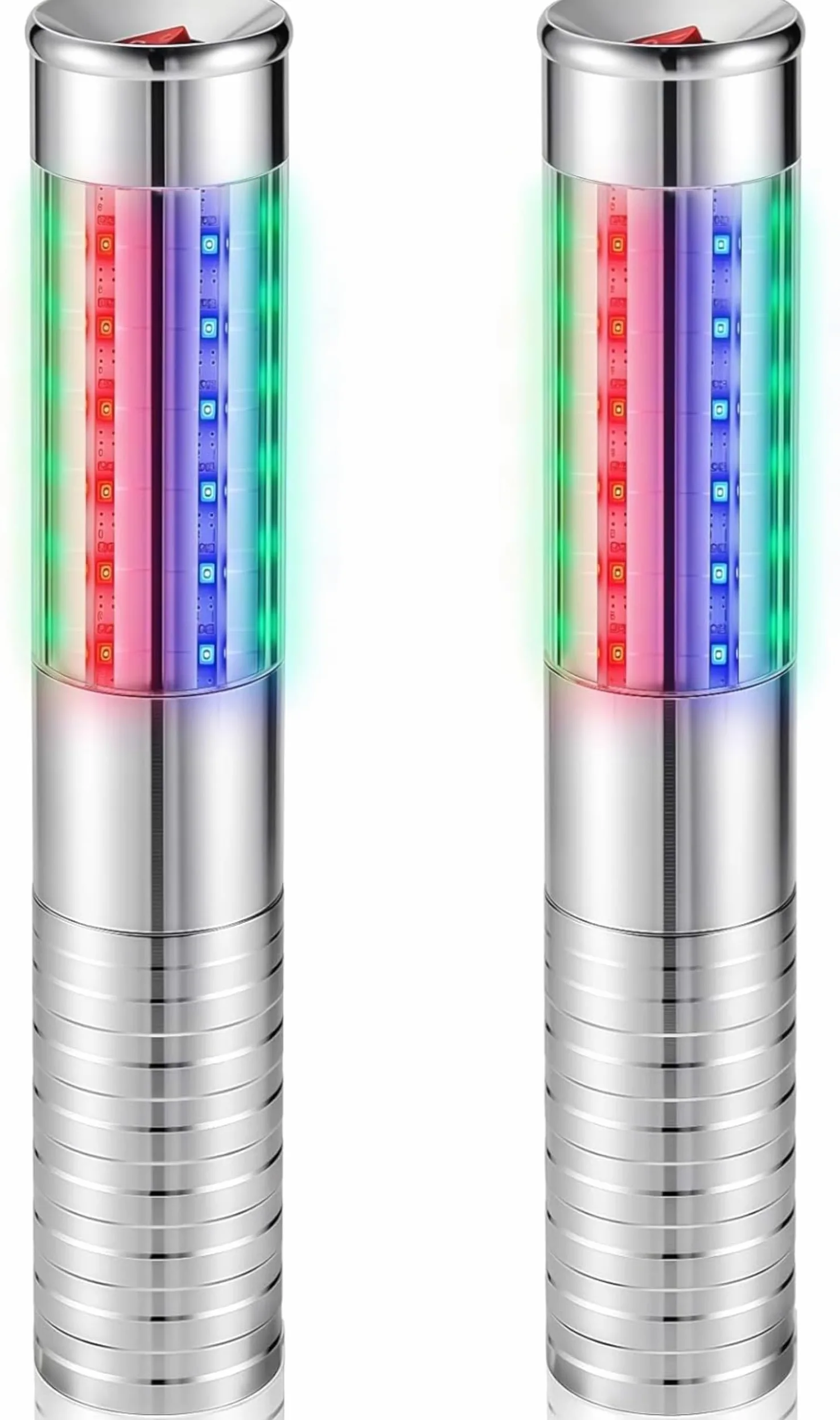 Set di 2 luci LED per bottiglie di champagne, per bottiglie di champagne, bastoncini stroboscopici, luminosi ricaricabili, illuminazione di servizio, per bar, club, feste, compleanni, matrimoni
