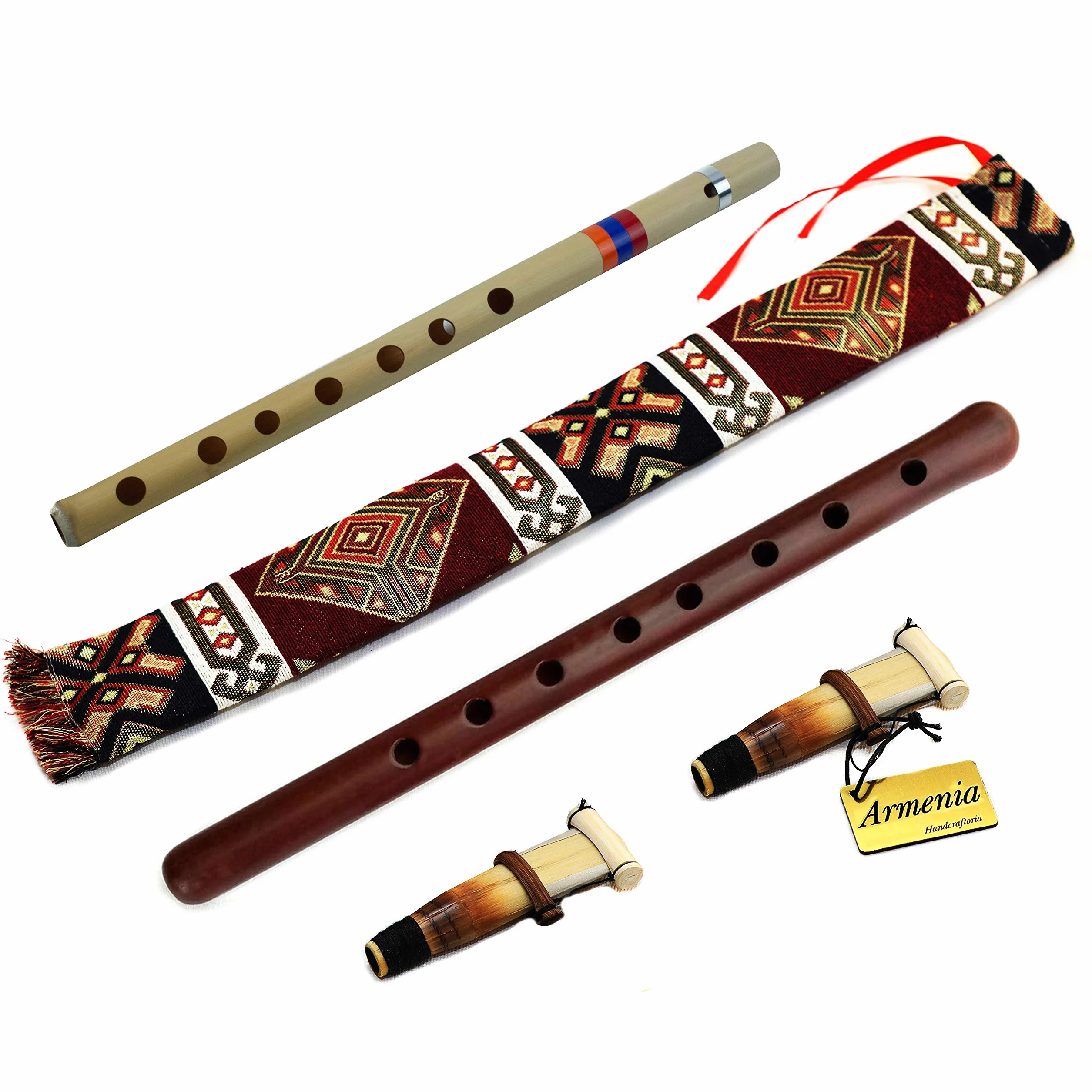 Duduk Professionale Armeno - Fatto a Mano in Legno di Albicocca - Strumento a Fiato Armenia - Oboe Balaban - Istruzioni e Flauto Nazionale Inclusi