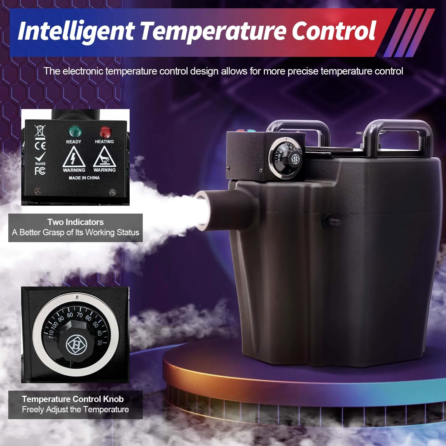 Macchina per nebbia da 3500 W, macchina per nebbia, per Halloween, concerti, discoteche, matrimoni, feste di carnevale, 1614ft²