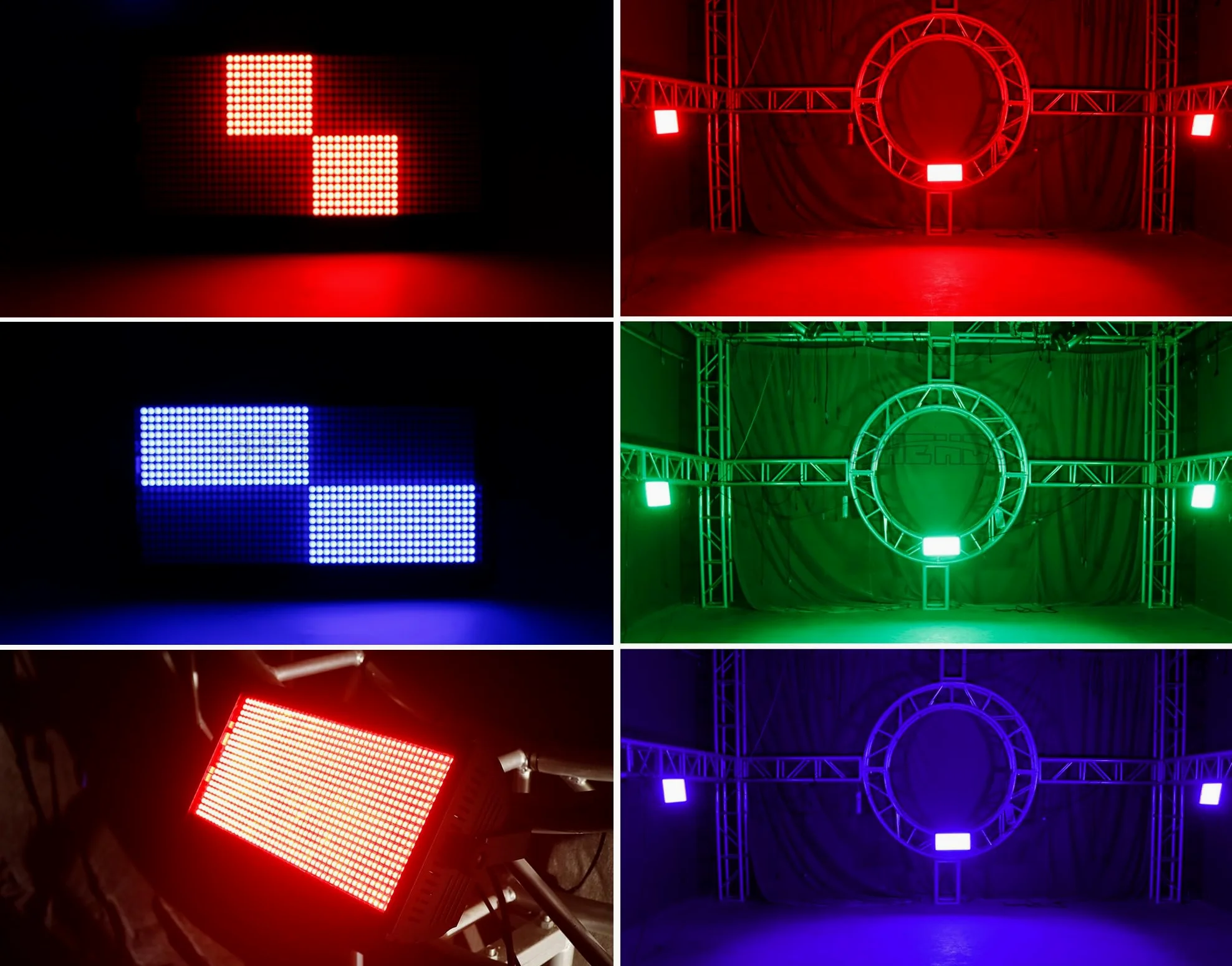 SHEHDS Fase Strobe Light Wash LED 200W RGB Marquee (8 segmenti) Uplights DMX512 Metal Housing DJ Light