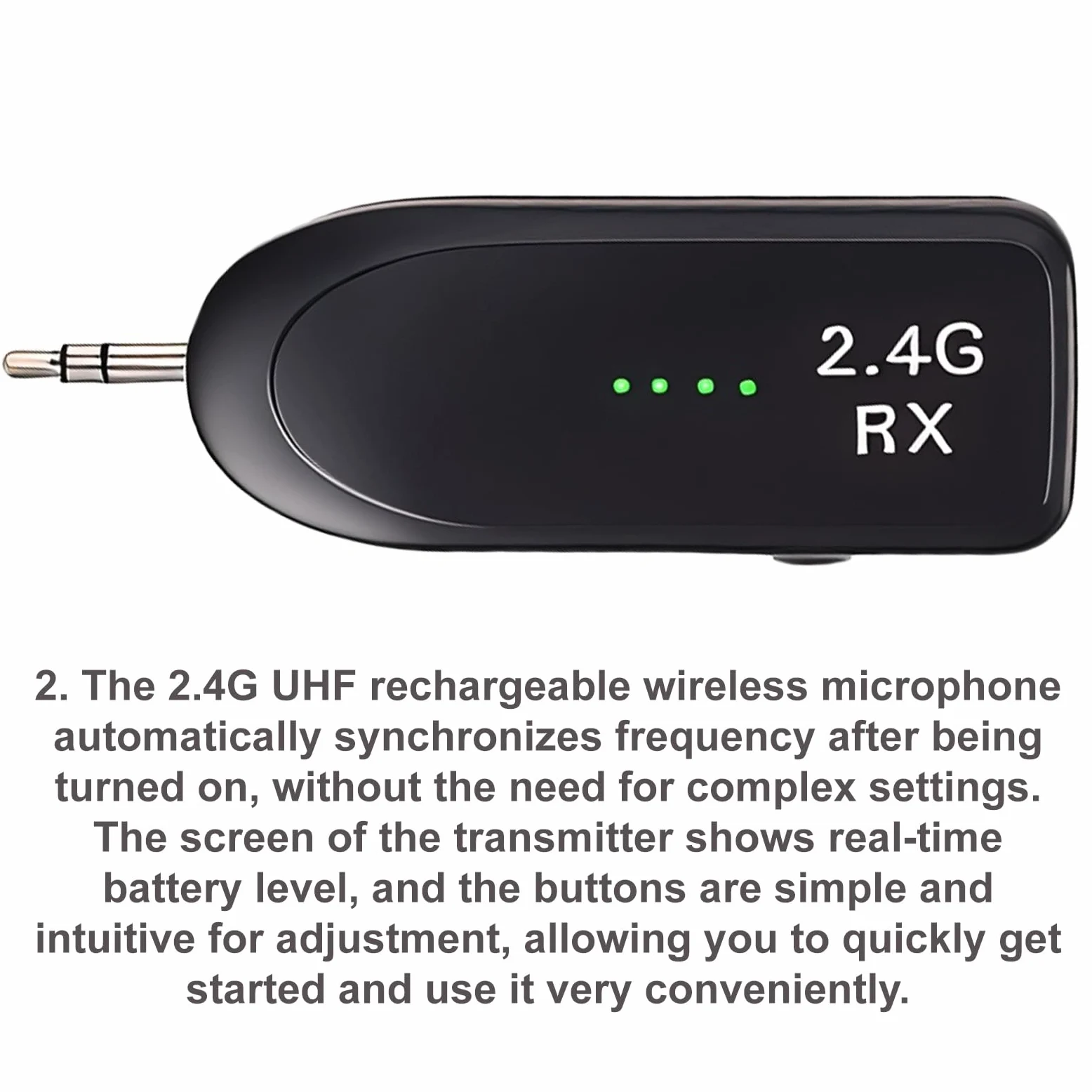 Microfono Wireless Headset: Microfono Wireless Ricaricabile 2,4G UHF, Microfono Senza Fili Headset con Portata di 30M, Microfono da Testa e Palmare 2 in 1 per Insegnamento