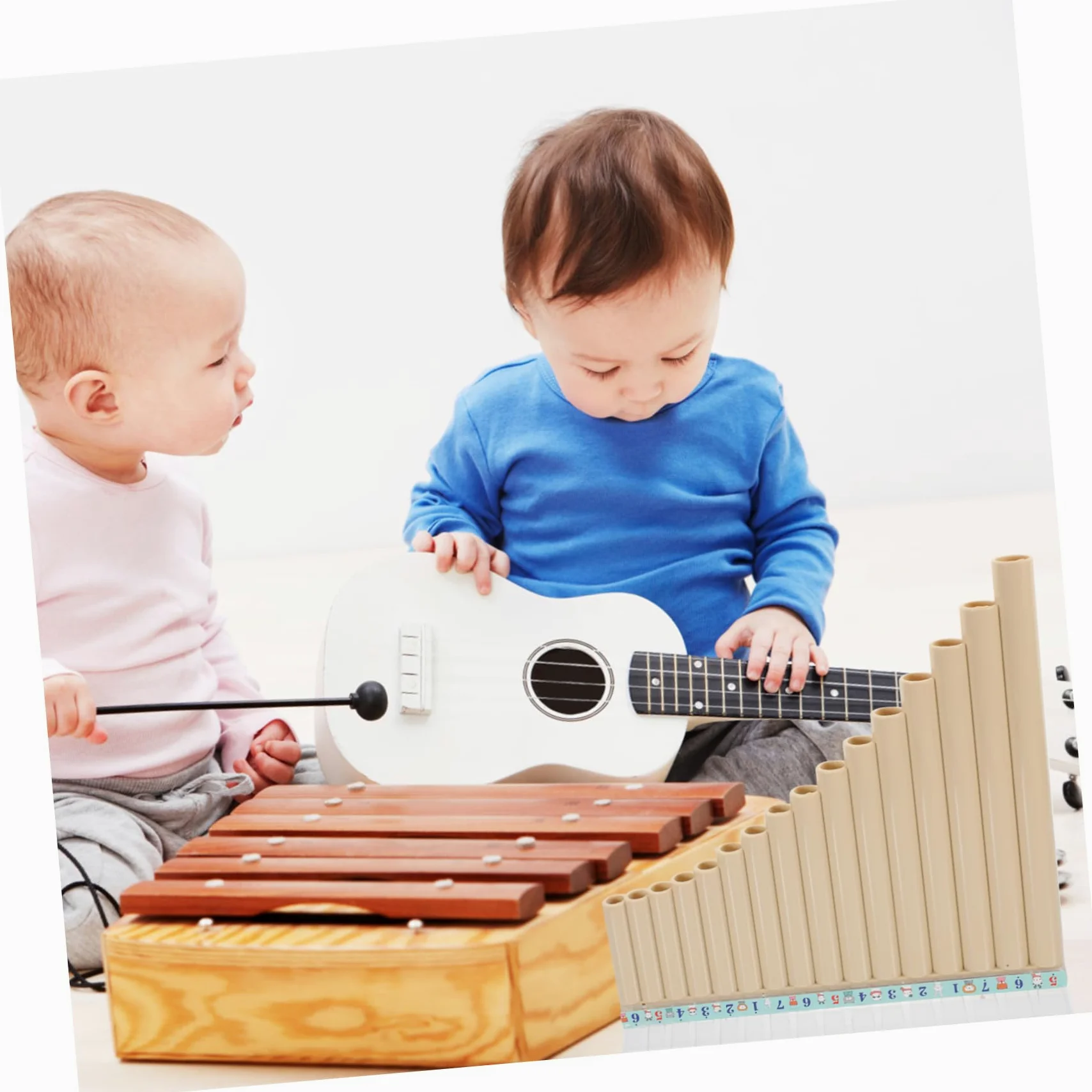 ifundom Flauto di Pan in Resina Chiave Do 16 Canne Bianco per Principianti Strumento Musicale Didattico per Ragazzo Ragazza Portatile per Esercizio Manuale e Coordinazione
