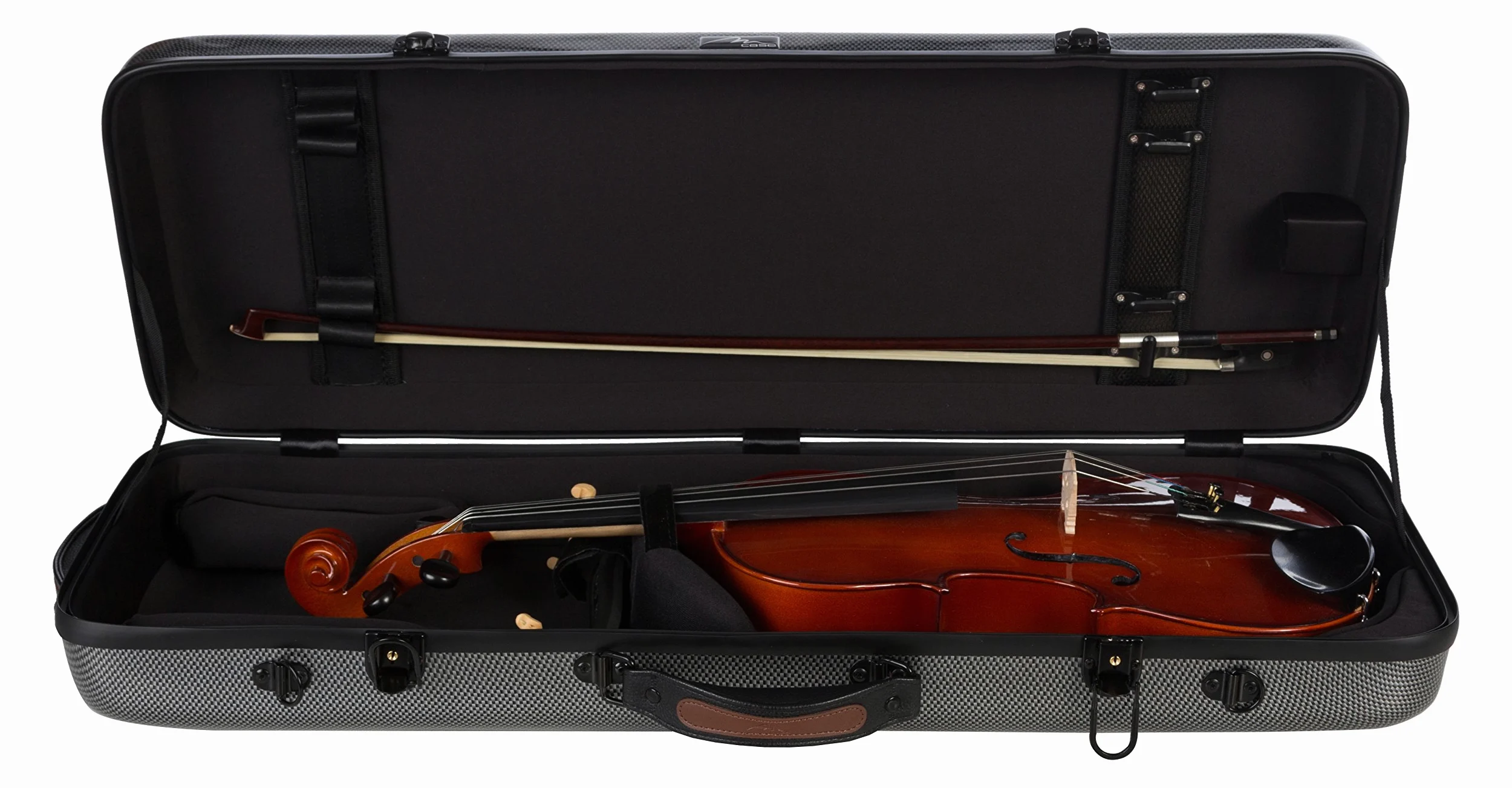 Custodia per Viola Fiberglass 38-43 Oblong carbone M-case + borsa musicale
