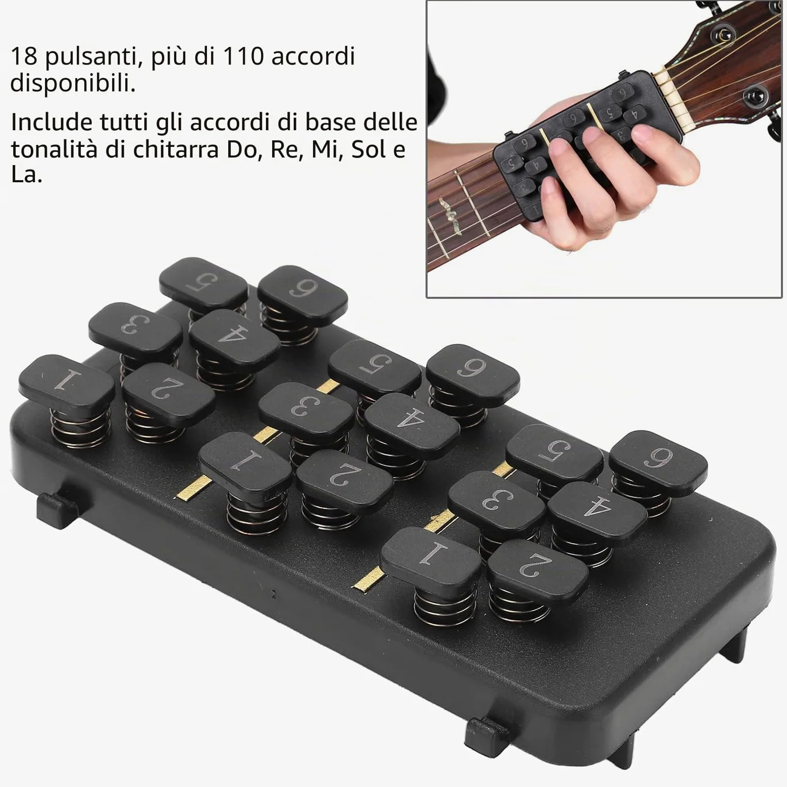 Strumento per Allenare gli Accordi di Chitarra, Strumento per Cambiare il Grafico degli Accordi per Chitarra Strumento per L'apprendimento Assistito con Accordi per Chitarra Strumento Musicale per Pri