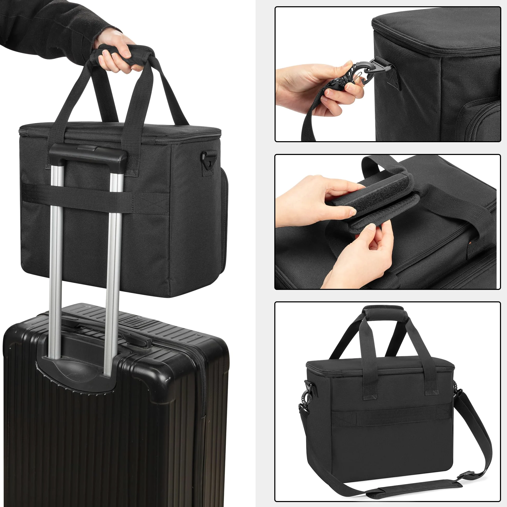PGmoon Custodia per Microfono Wireless a 9 Slot, Borsa per Microfono da Viaggio Custodia per Microfono per Sistema Microfonico Portatile per Canto, Karaoke, Feste (Design Brevettato)