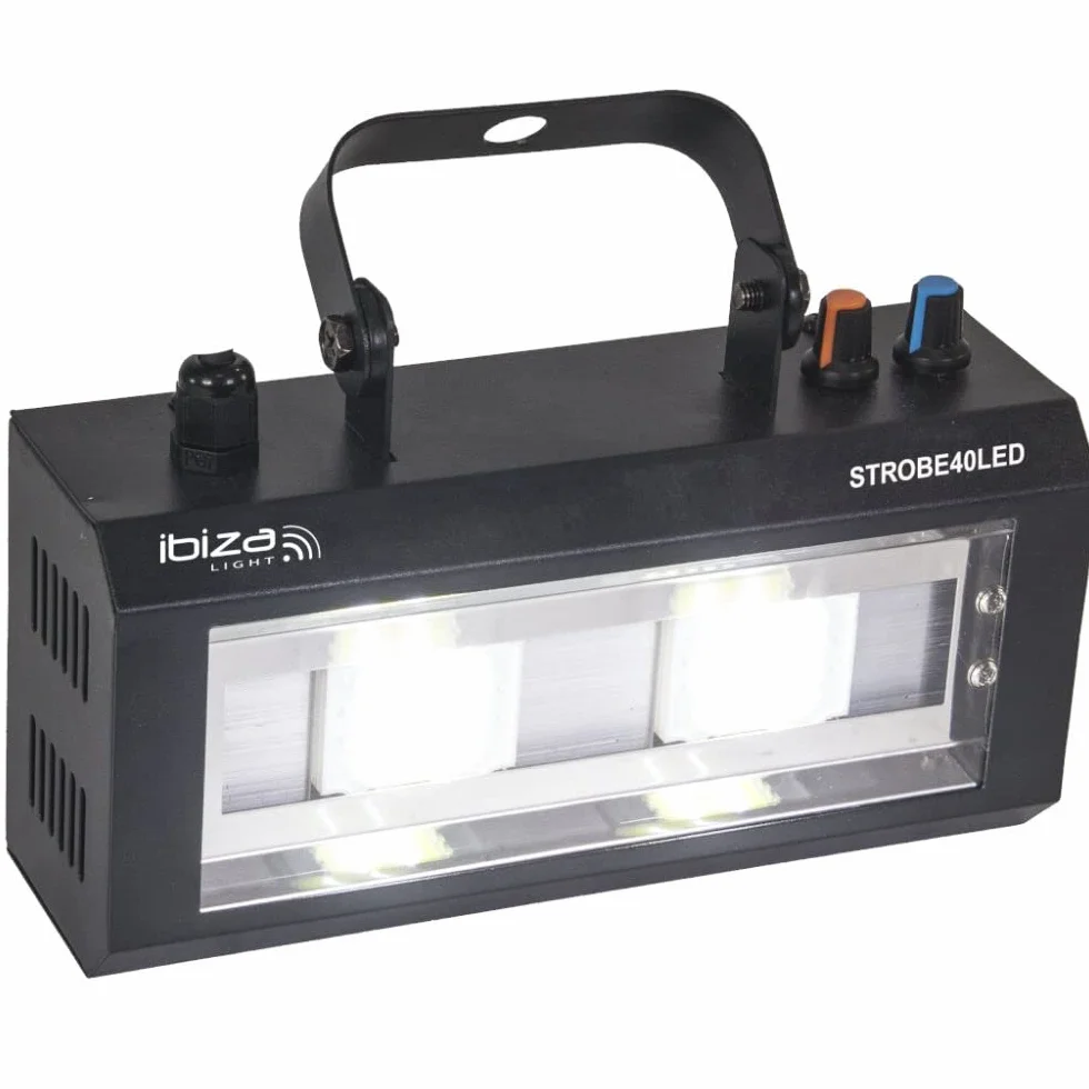 Ibiza - STROBE40LED - Luce stroboscopica LED 2x20W - Nero