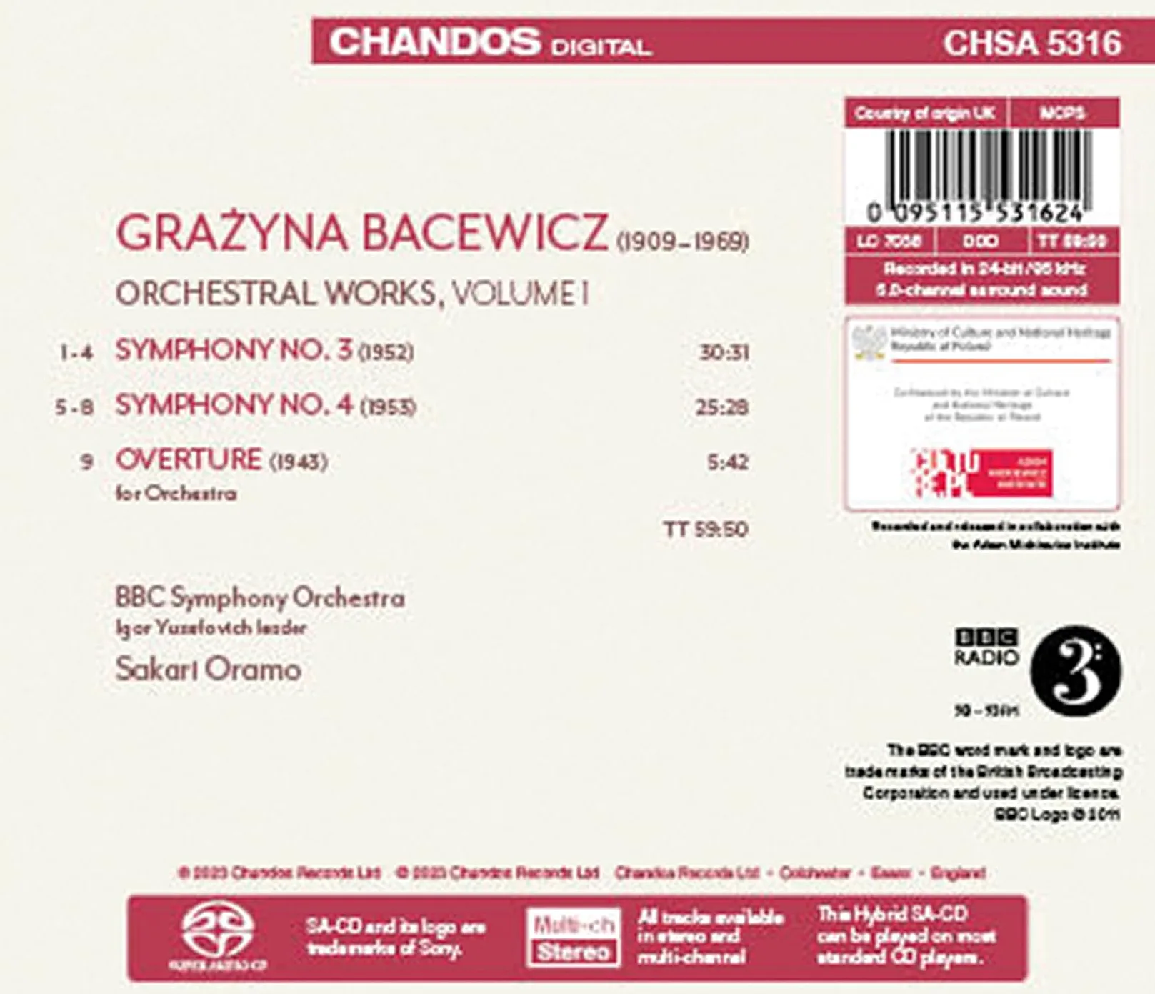 Grazyna Bacewicz: Orchestral Works Vol. 1