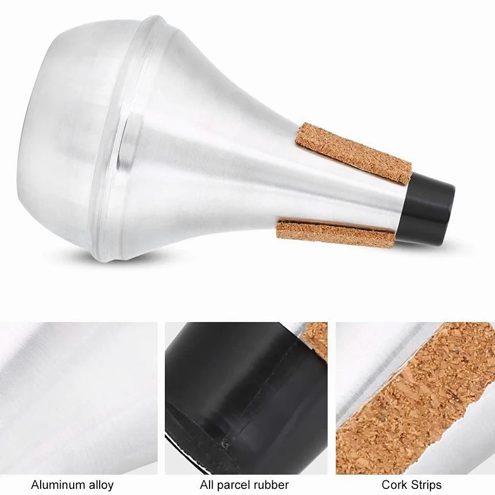 Silenziatore in Alluminio, Silenziatore a Tromba Marmitta Dritta Pratica, Coppa Trombone Silenziosa Per Musica Jazz Sordine X Tromba