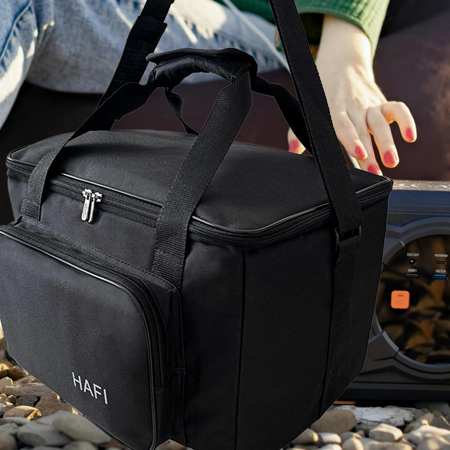 predolo Borsa per Altoparlanti, Cases Speaker in Tessuto Oxford Con Tracolla Regolabile, Custodia Da Viaggio Compatta Antiurto, Protezione per Altoparlanti Da Esterno, 44 Cm X 25 Cm X 30