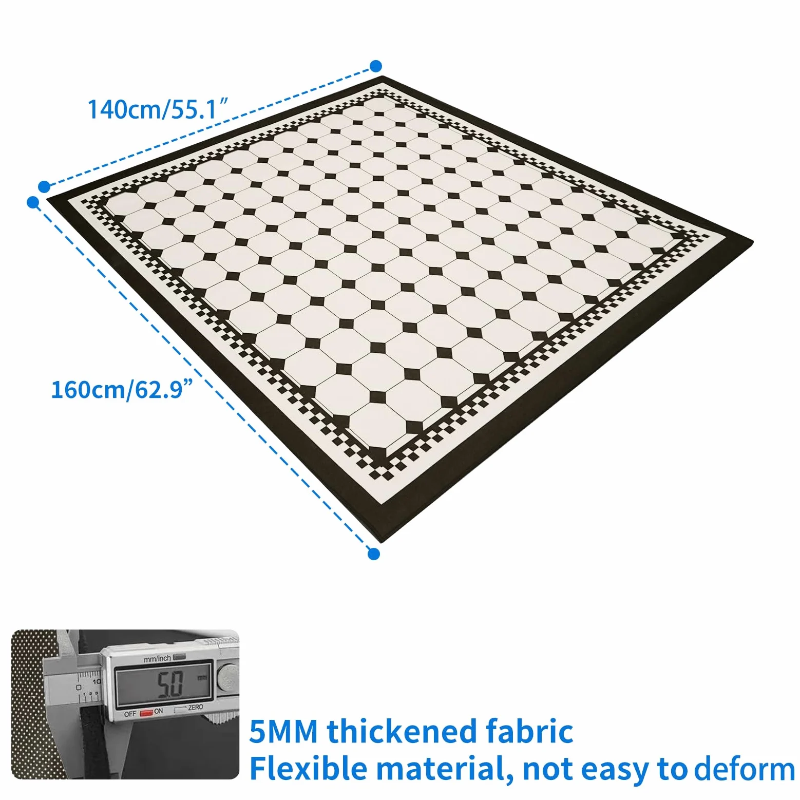 Tappetino per Batteria 160 x 140 cm - Antiscivolo Essenziale per Prestazioni Stabili - Insonorizzato per Bambini - Regalo per Mini Kit