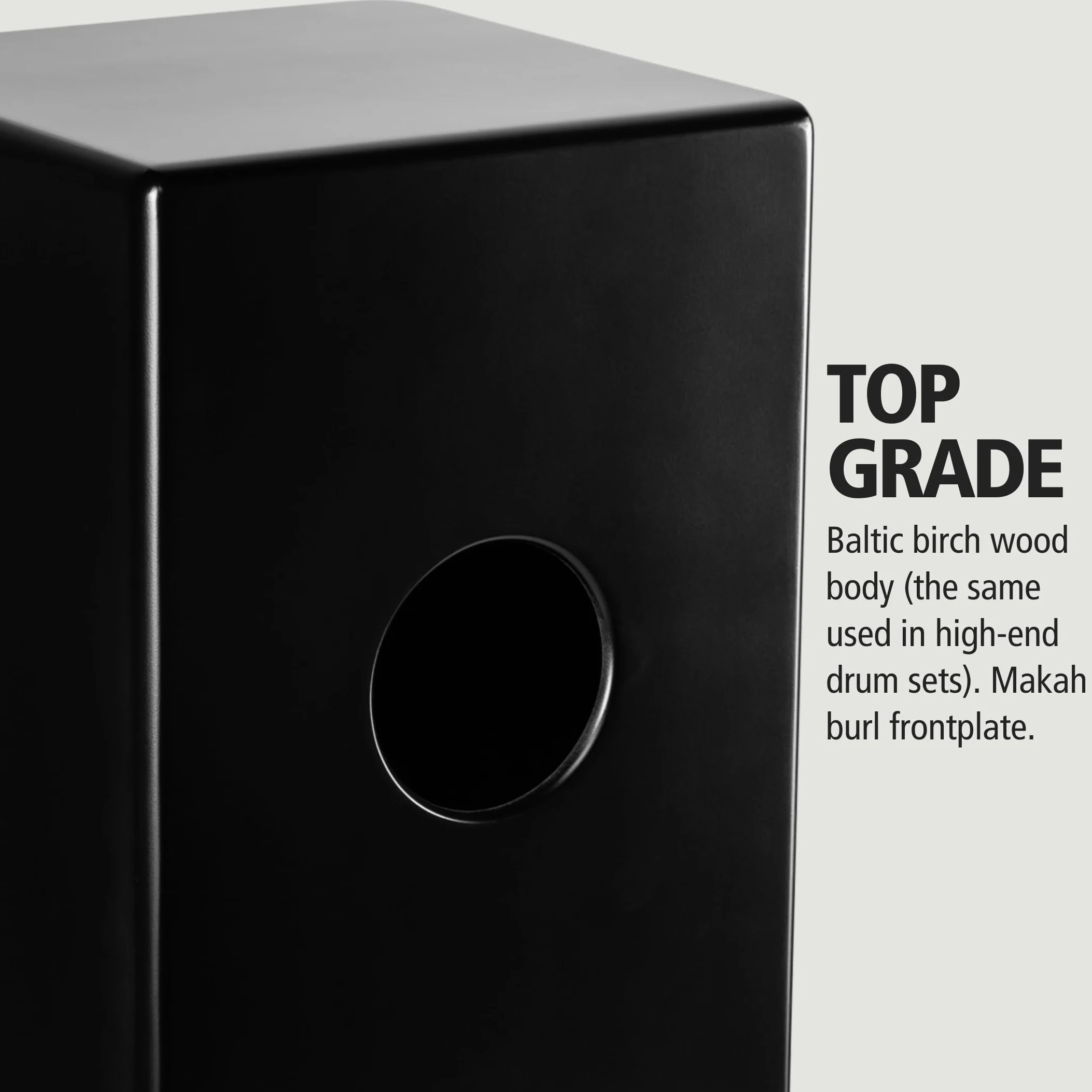 Meinl Percussion Pickup Woodcraft Cajon - Grande Drum Box con Pickup, Rullante e Basso - Superficie di Suono in Makah-Burl (PWC100MB)