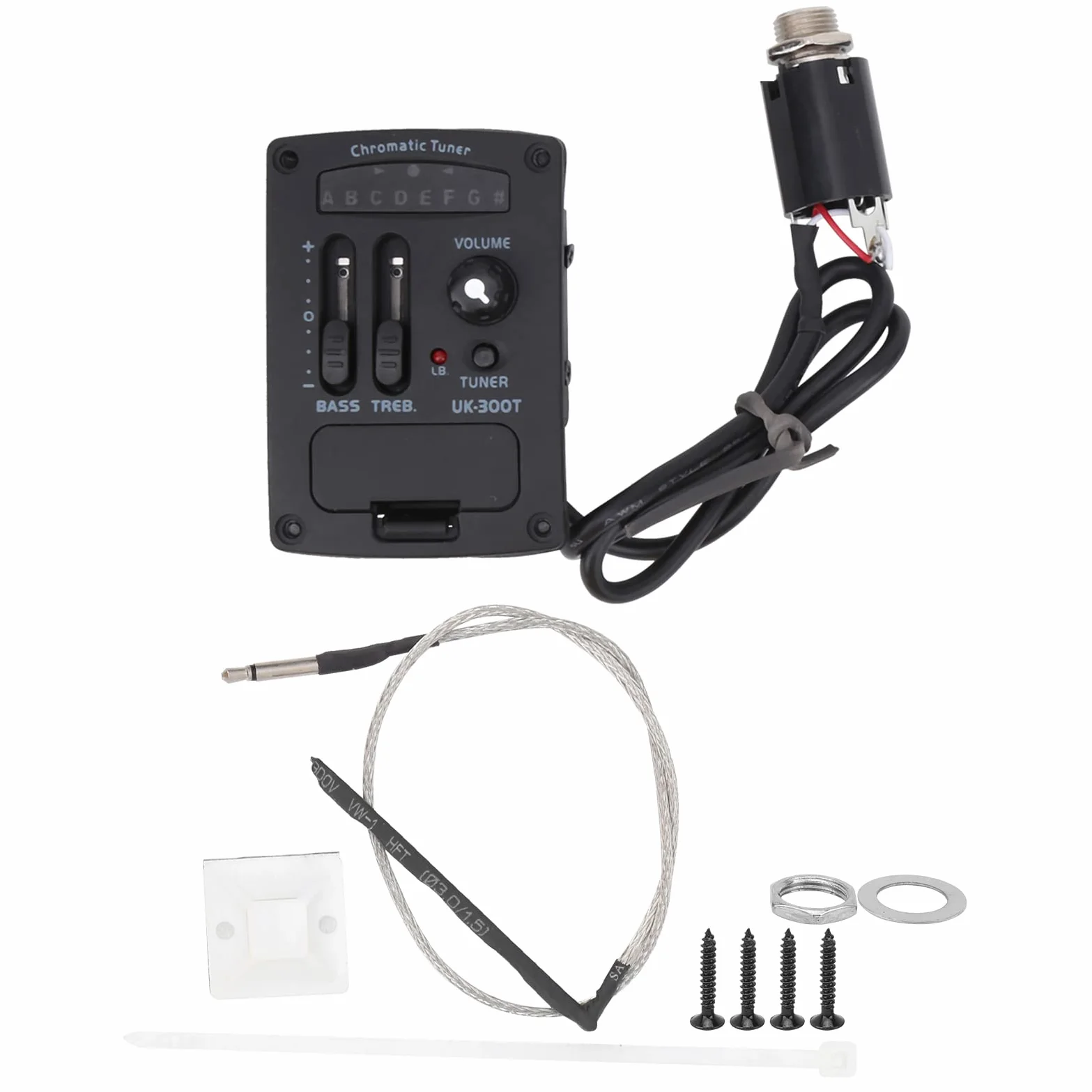 Ukulele Accessori, 2 Band EQ Amplificatore Equalizzatore Preamplificatore Pickup, for Ritiro, Pratica, In Registrazione